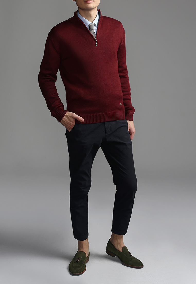 G134-07 (бордо/син.) Джемпер мужской