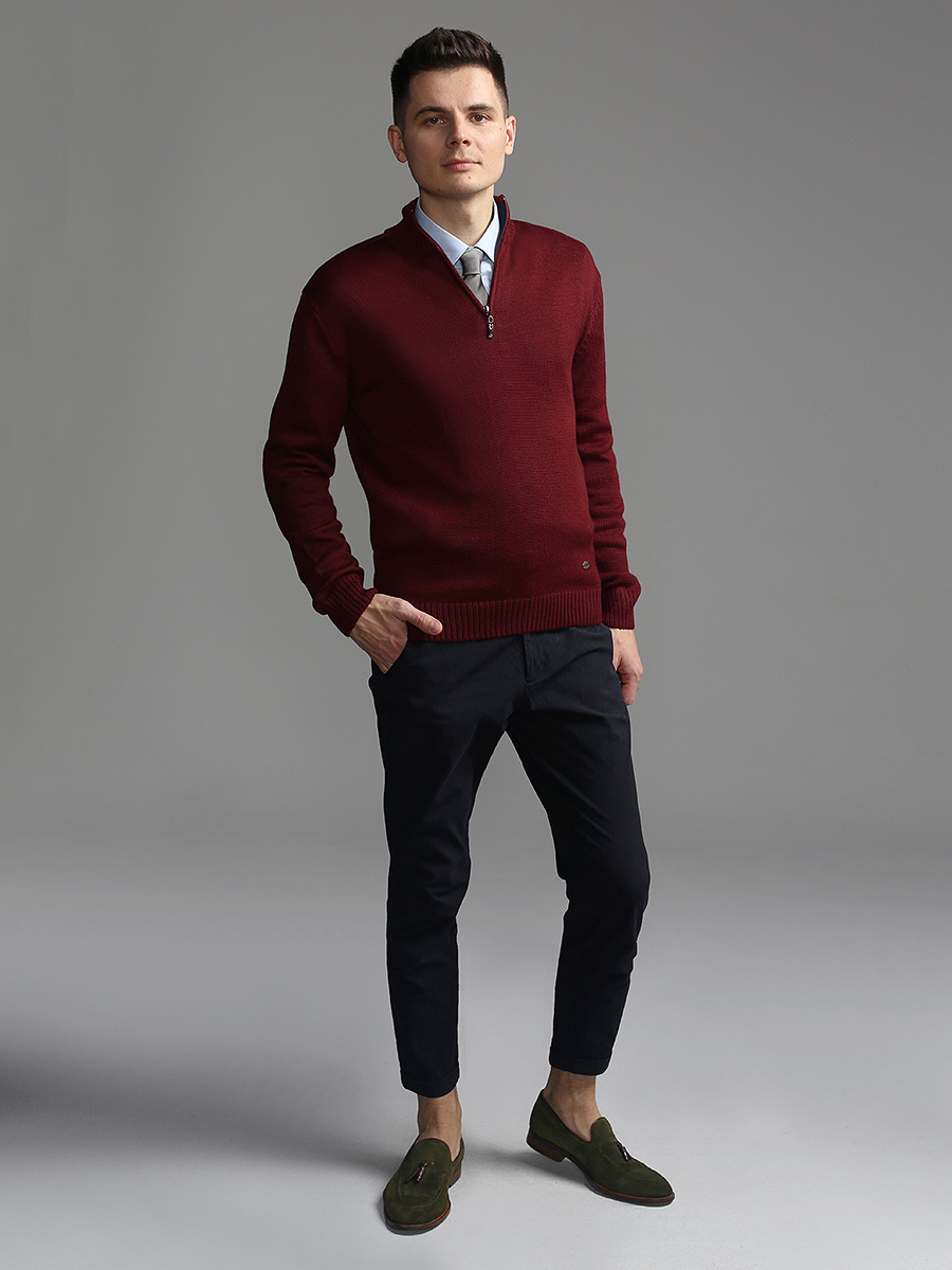 G134-07 (бордо/син.) Джемпер мужской