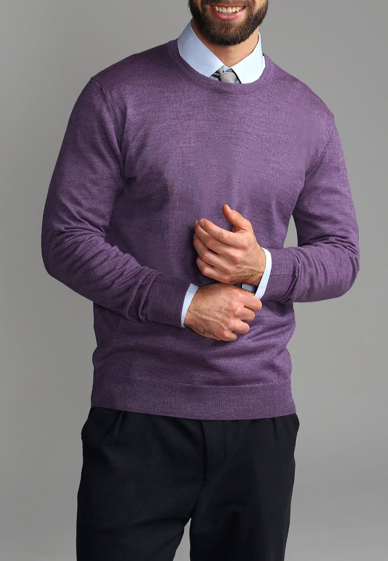 G121-EV (сирень м.) Джемпер мужской