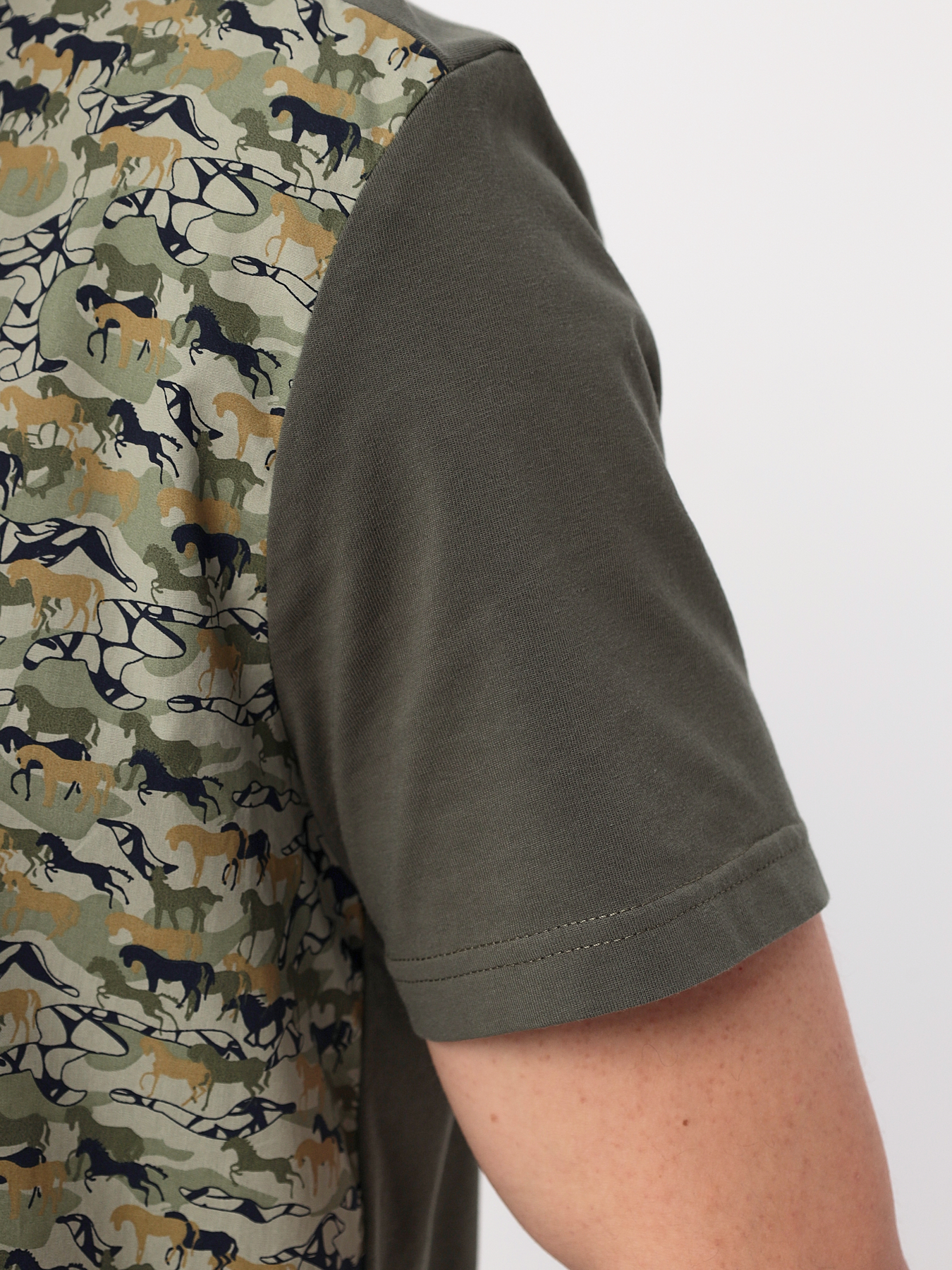 G143-KD1467T-JF7817 (хаки) Рубашка трикотажная мужская короткий рукав