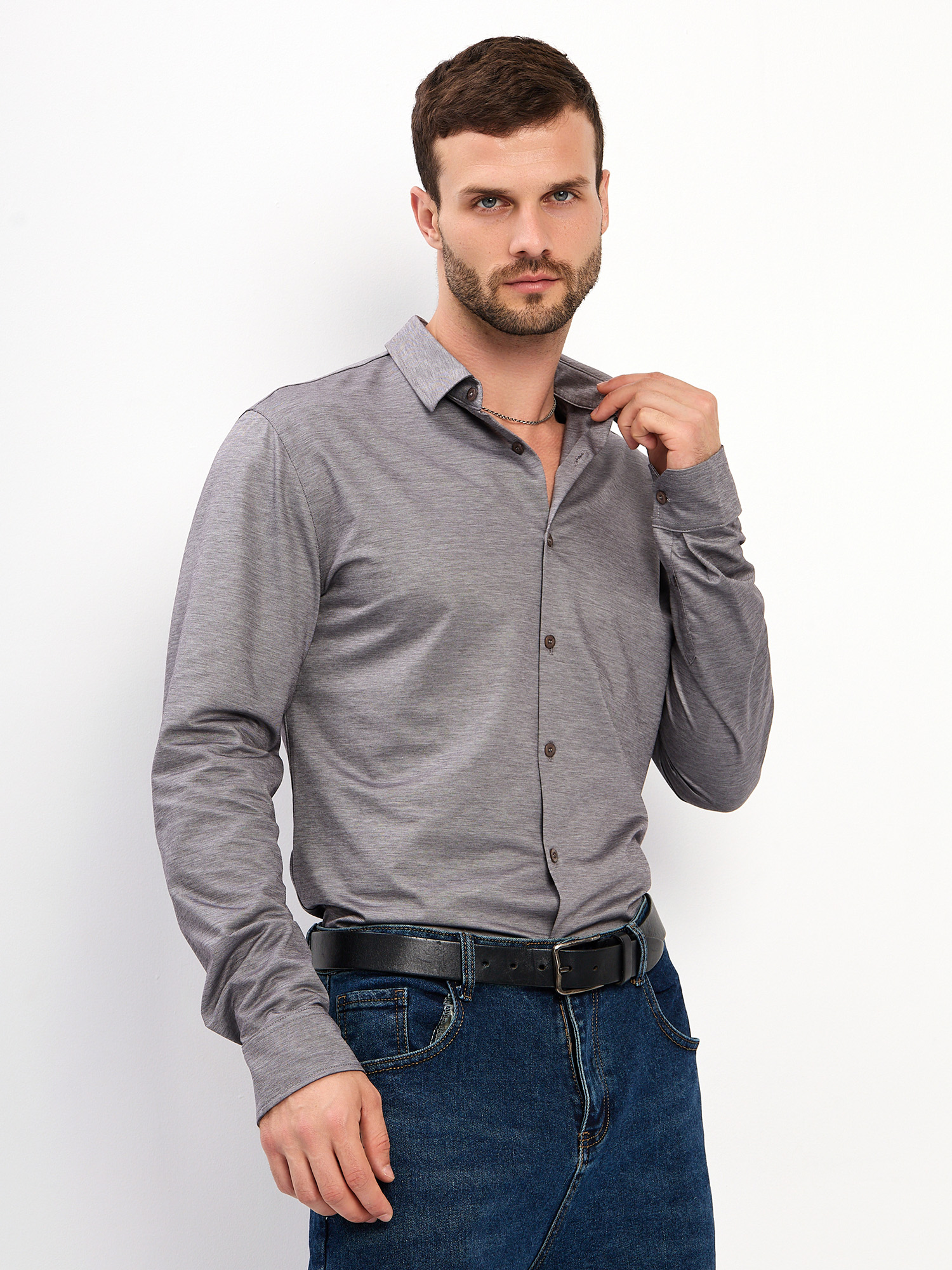 SK313/131/1637/SZR Рубашка трикотажная мужская