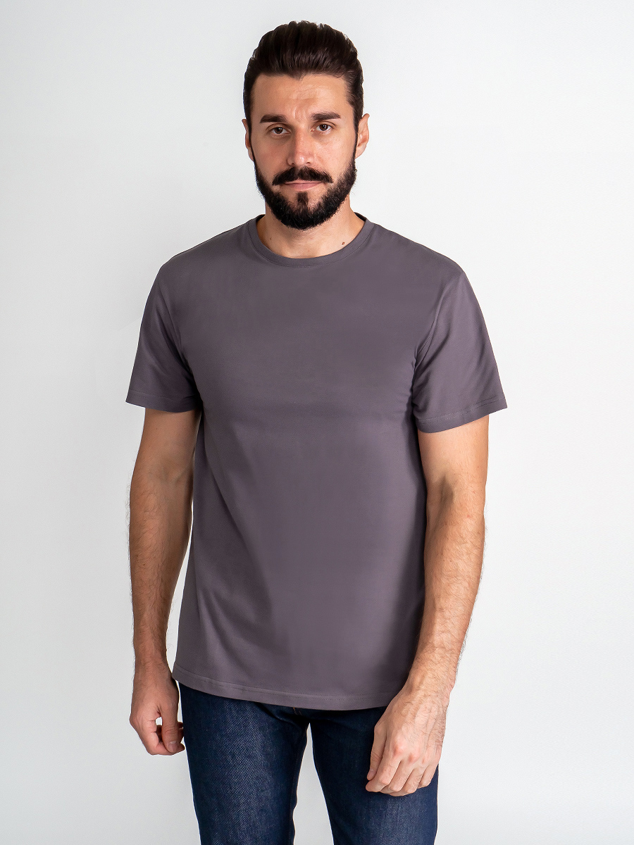 G145-RD-6025 (серый) Футболка мужская короткий рукав