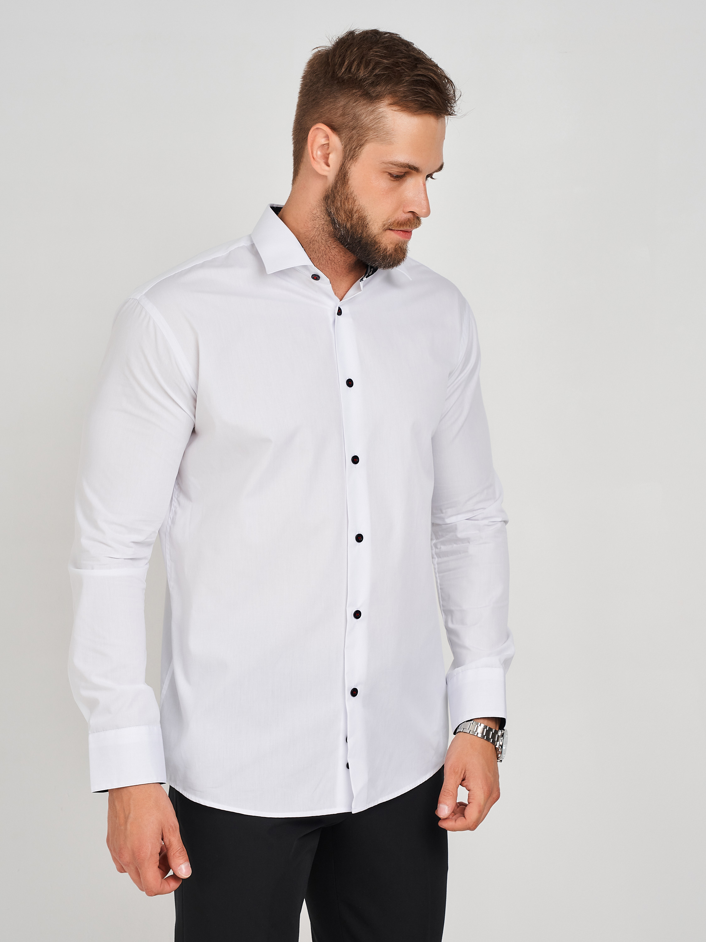 c100/157/ice/Z/16p Сорочка мужская длинный рукав