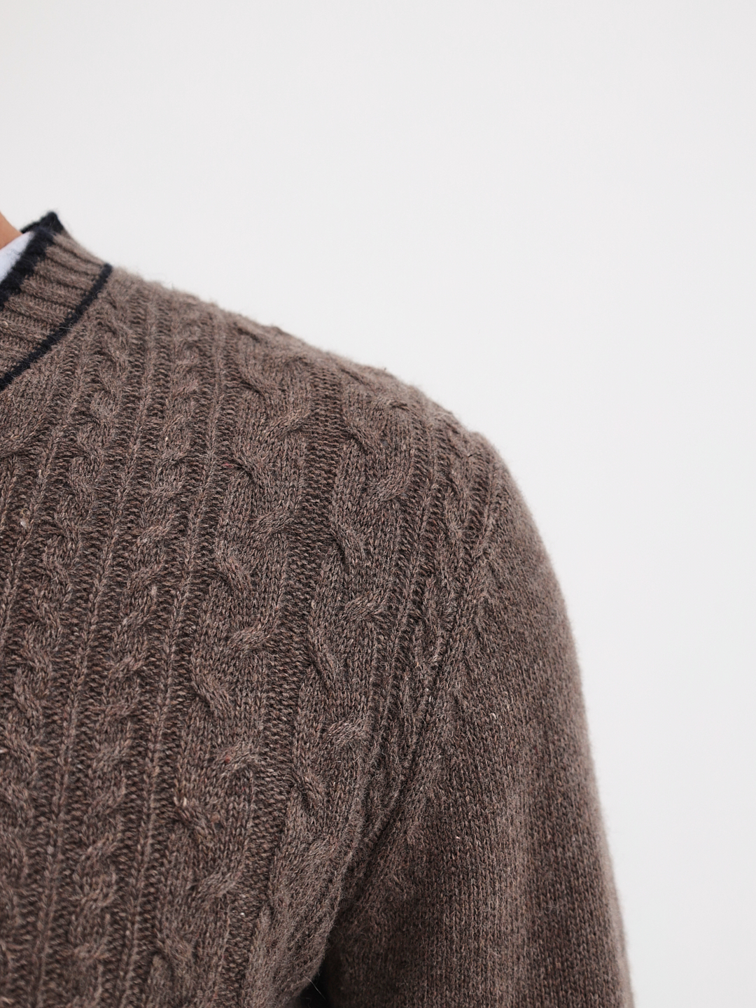 G124-07-косы (кофе) Джемпер мужской