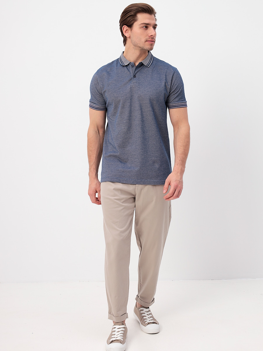 G144V-PH4-OZ5 (коричневый) Джемпер мужской с воротником поло короткий рукав