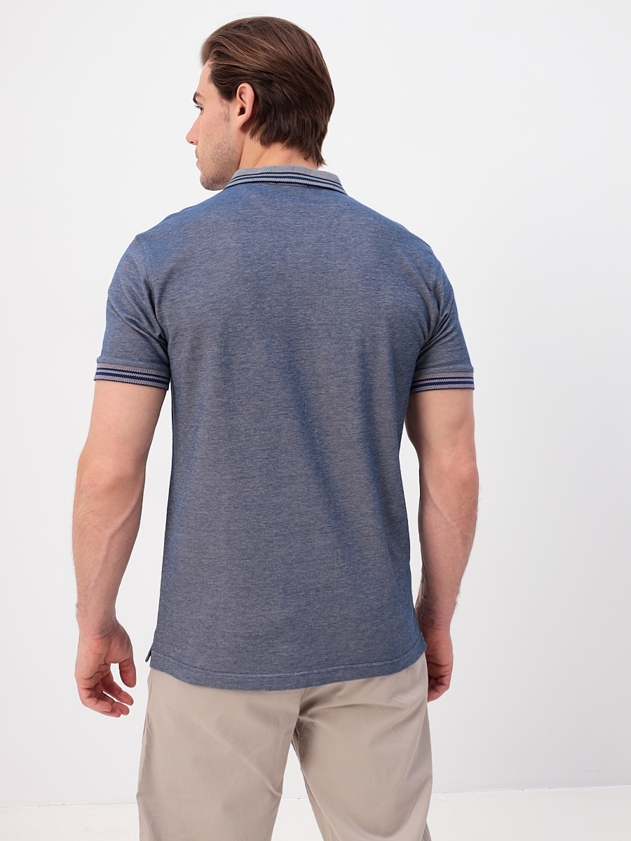 G144V-PH4-OZ5 (коричневый) Джемпер мужской с воротником поло короткий рукав