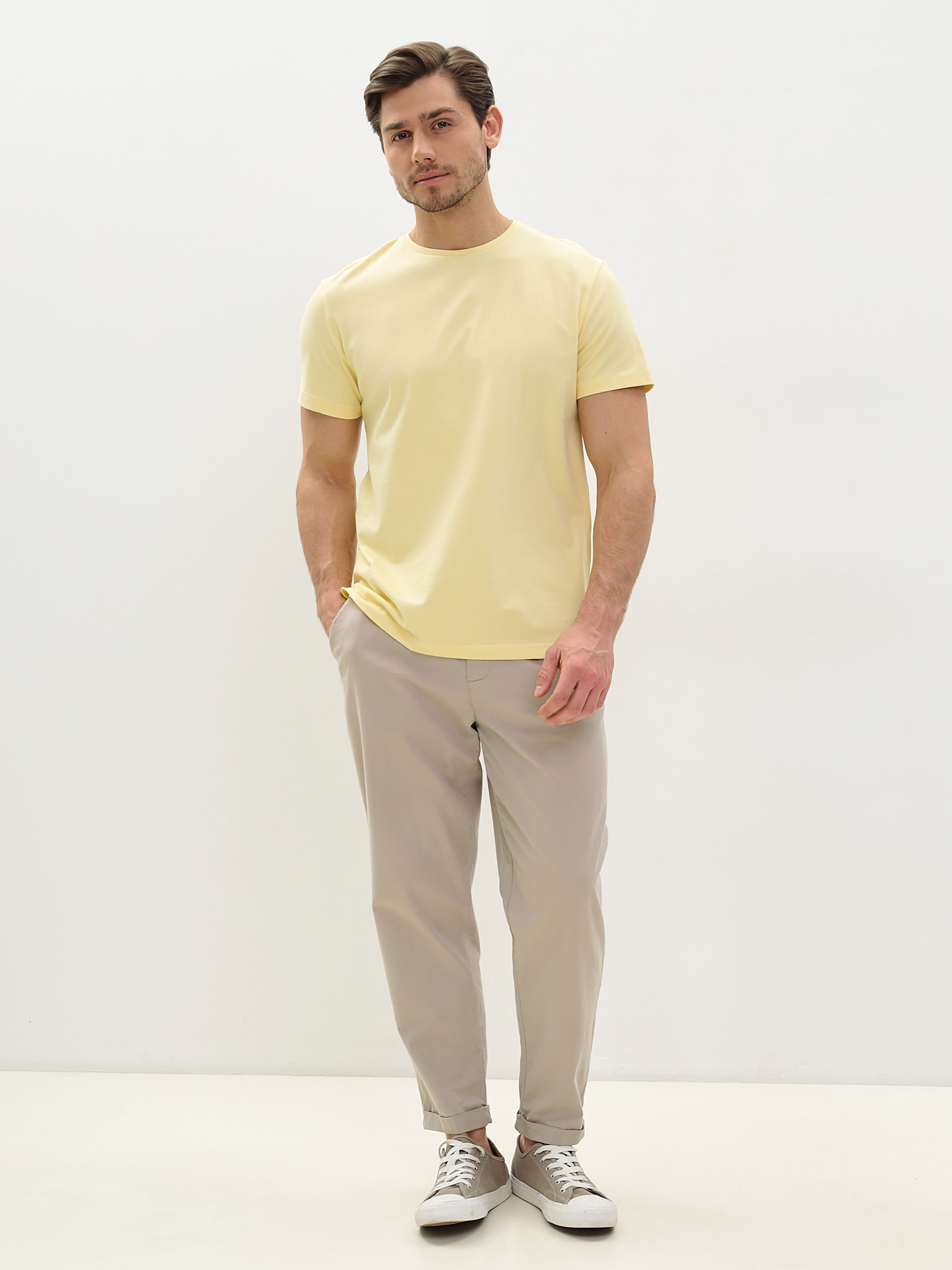 G145-PO4T-SA0048 (лимон) Футболка мужская короткий рукав