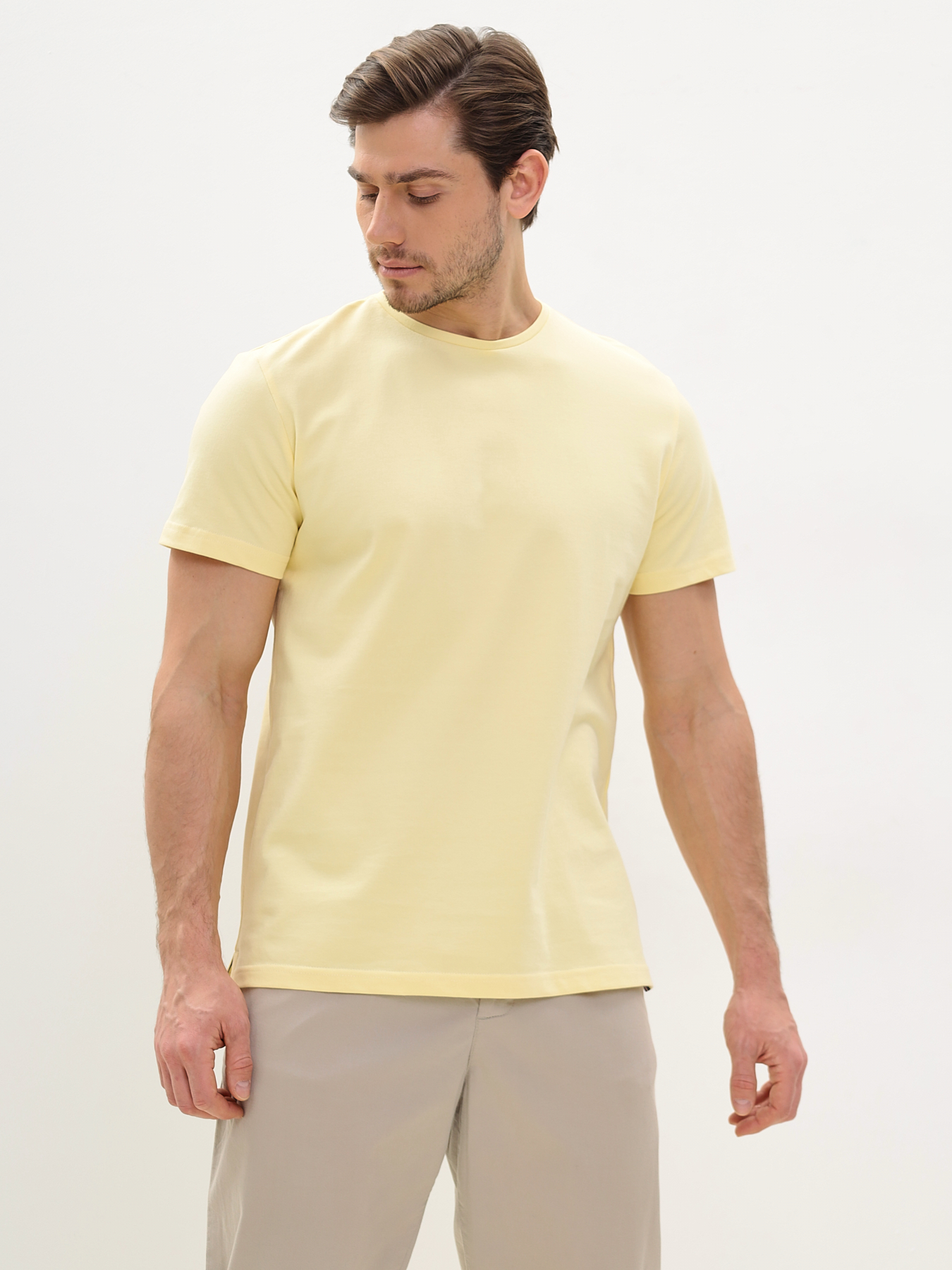 G145-PO4T-SA0048 (лимон) Футболка мужская короткий рукав