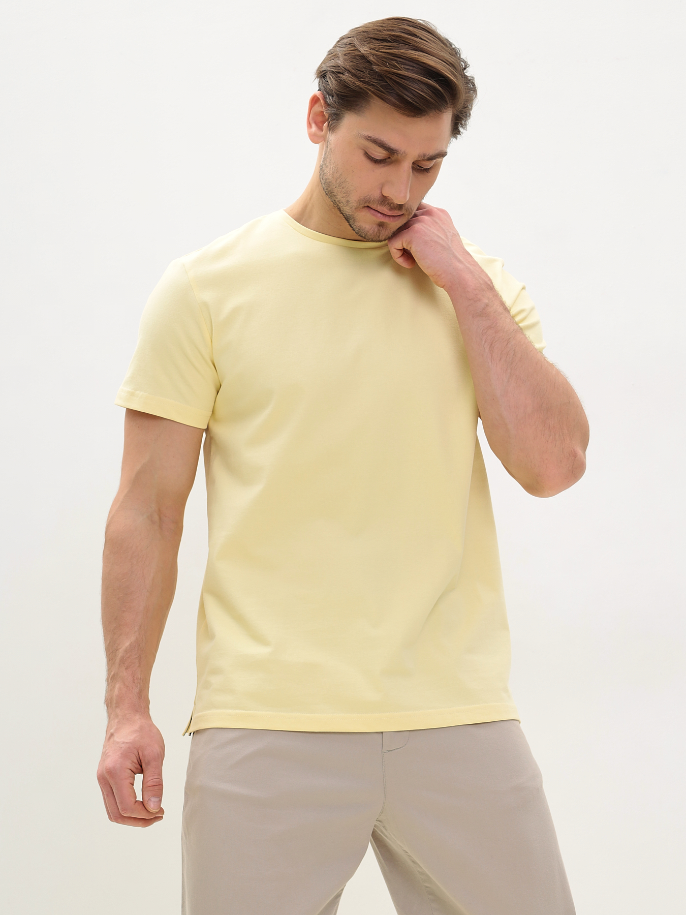 G145-PO4T-SA0048 (лимон) Футболка мужская короткий рукав