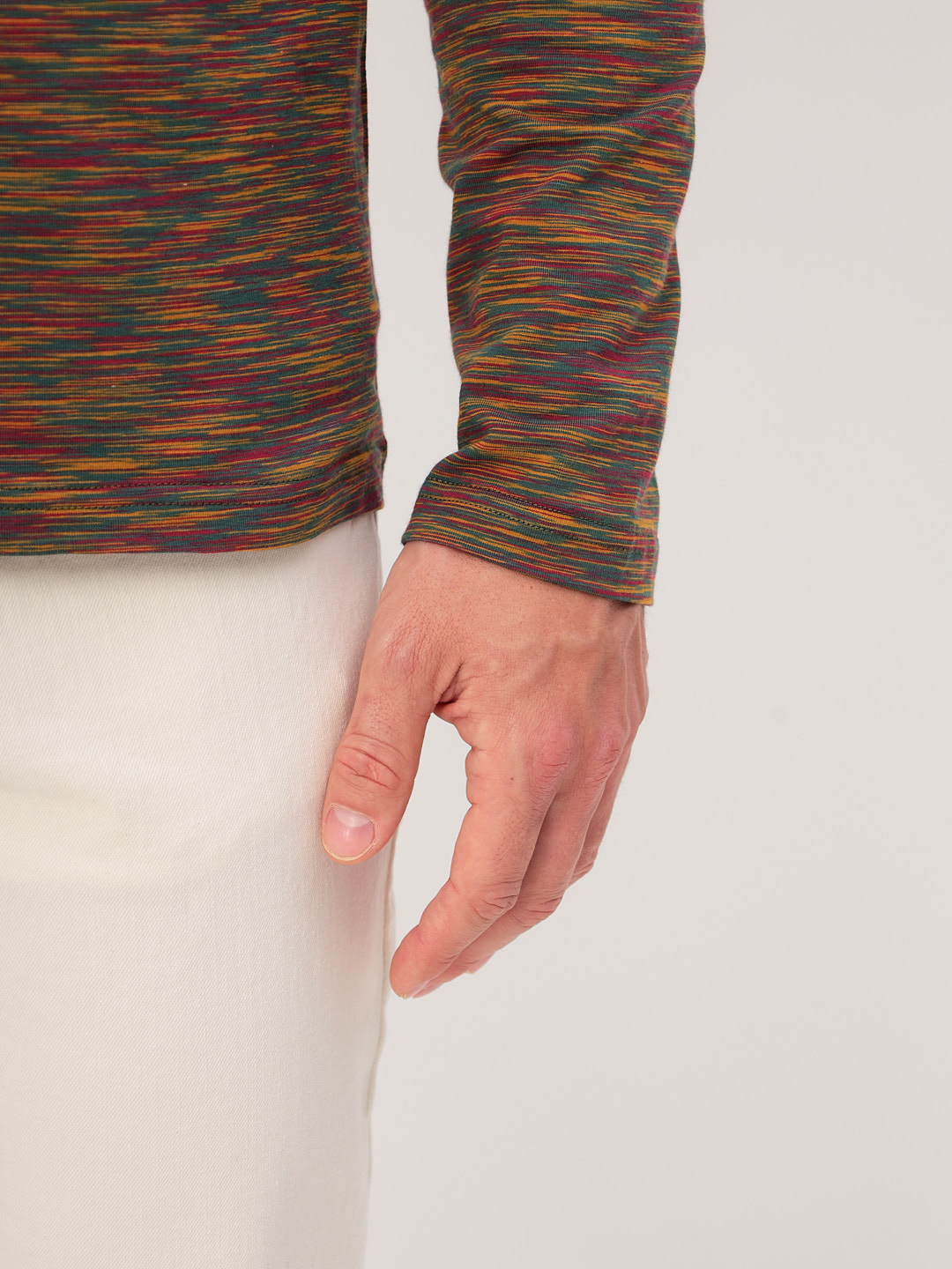 G165-KM-OR1059 (бордо) Футболка мужская длинный рукав