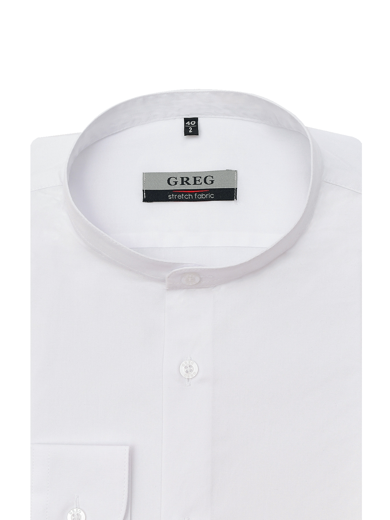 100/027/WH/ZVN STRETCH_V Сорочка мужская длинный рукав