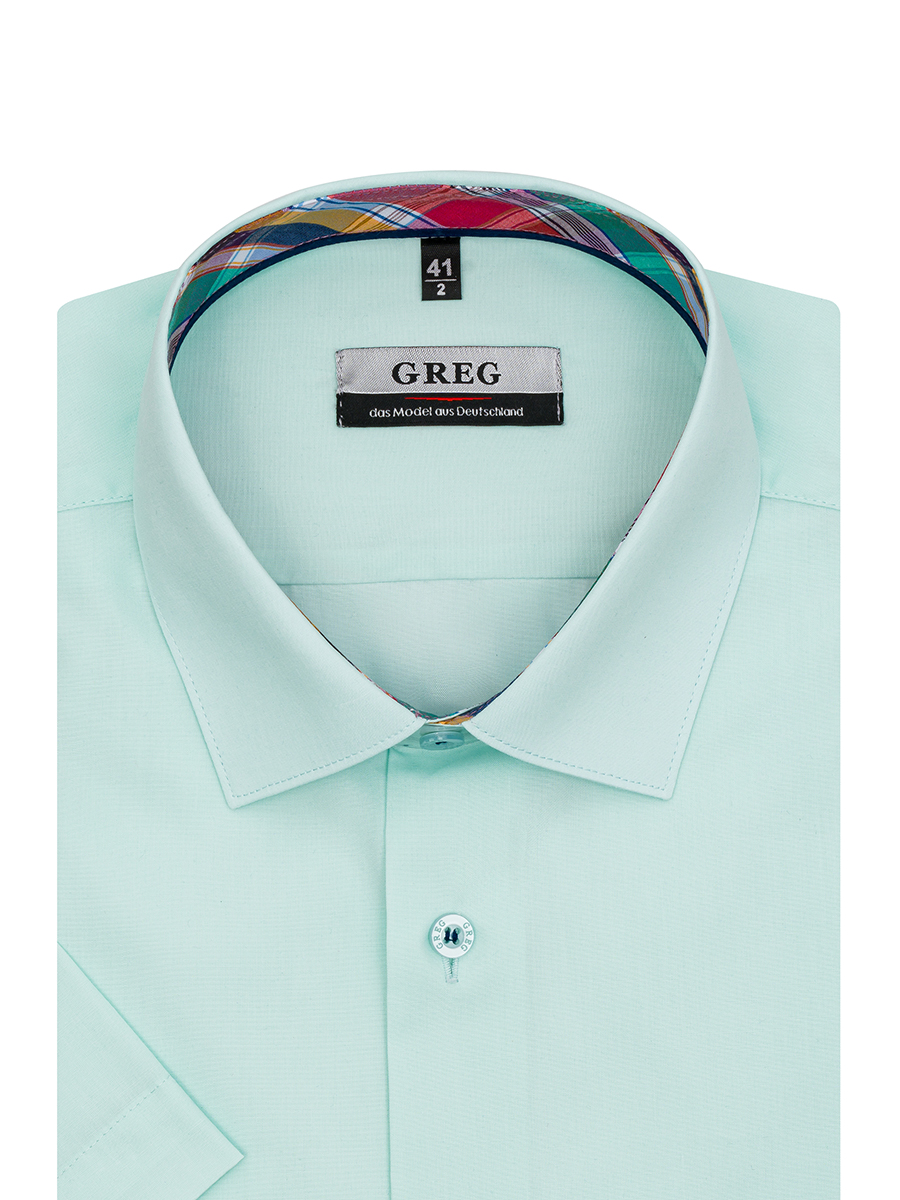 410/209/FR MINT/Z/1p Сорочка мужская короткий рукав