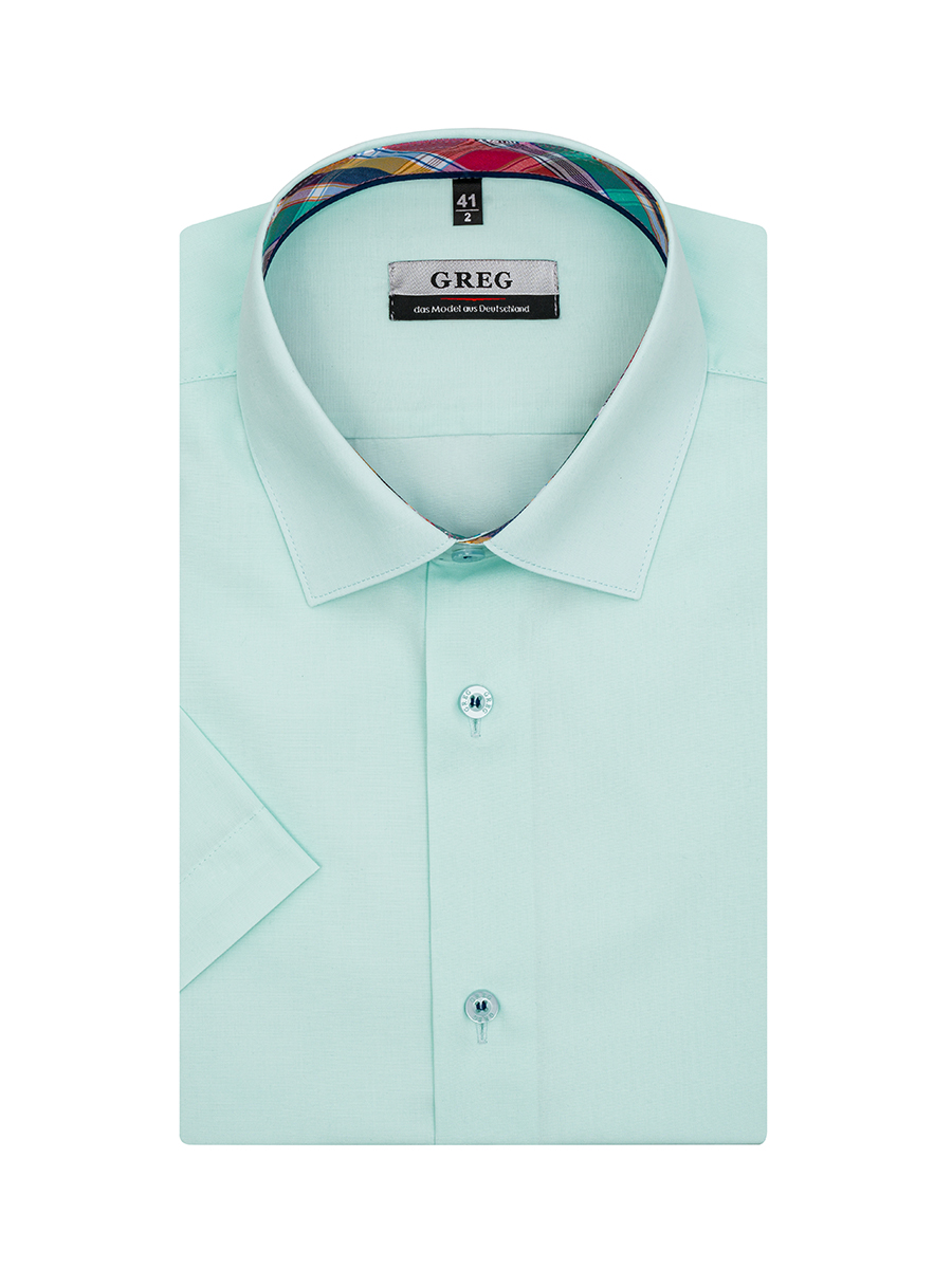 410/209/FR MINT/Z/1p Сорочка мужская короткий рукав