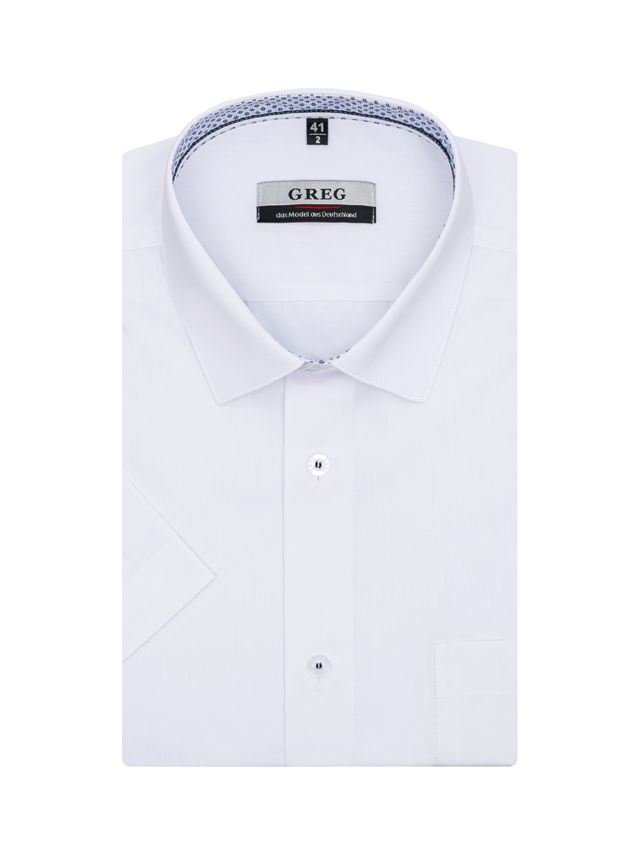 100/109/WH/10p Сорочка мужская короткий рукав