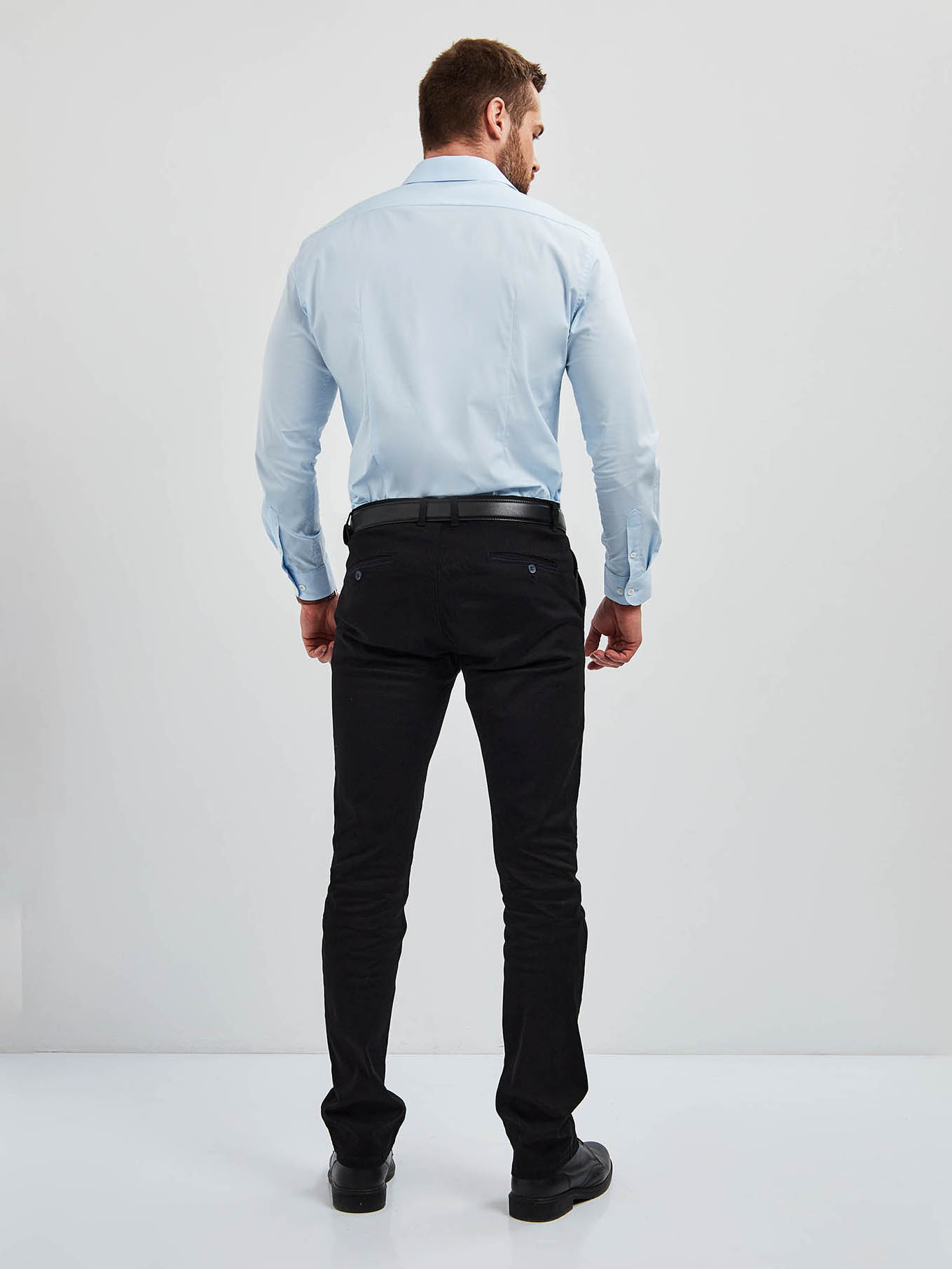 c210/157/LT BL/SZV STRETCH Сорочка мужская длинный рукав