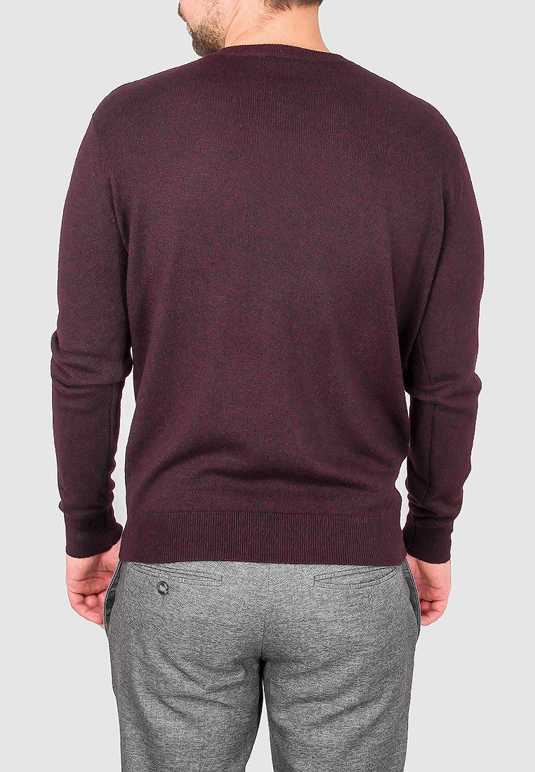 G124-DA49 бордо/черный Джемпер мужской