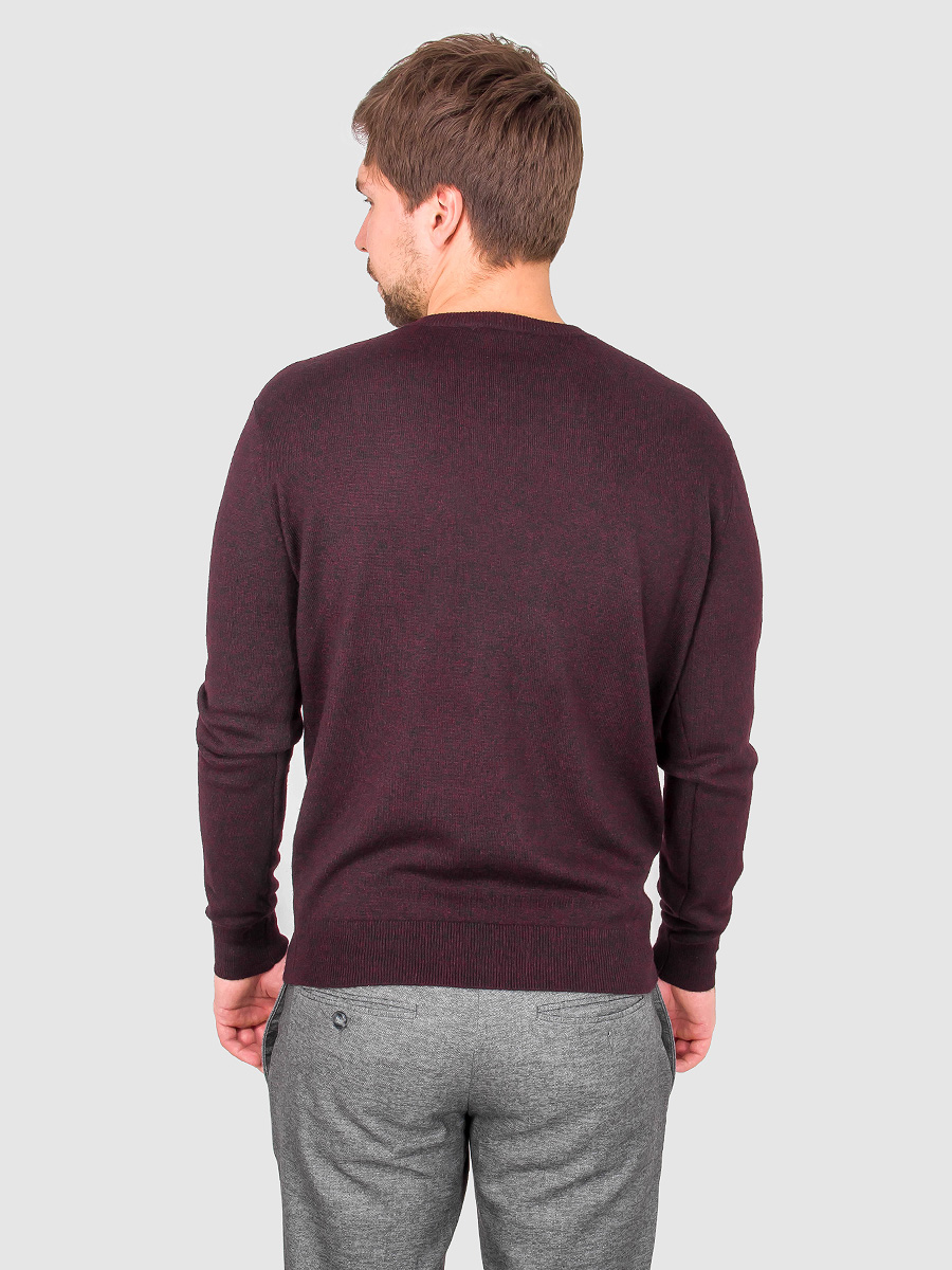 G124-DA49 бордо/черный Джемпер мужской