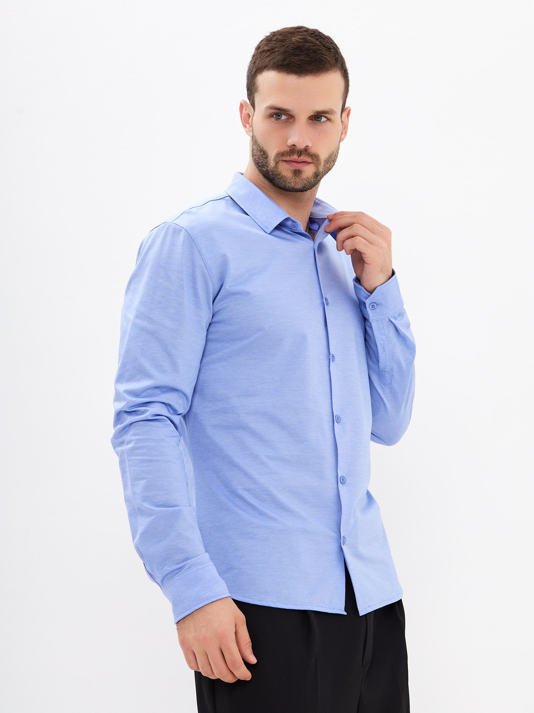 SK223/131/1629/SZR Рубашка трикотажная мужская