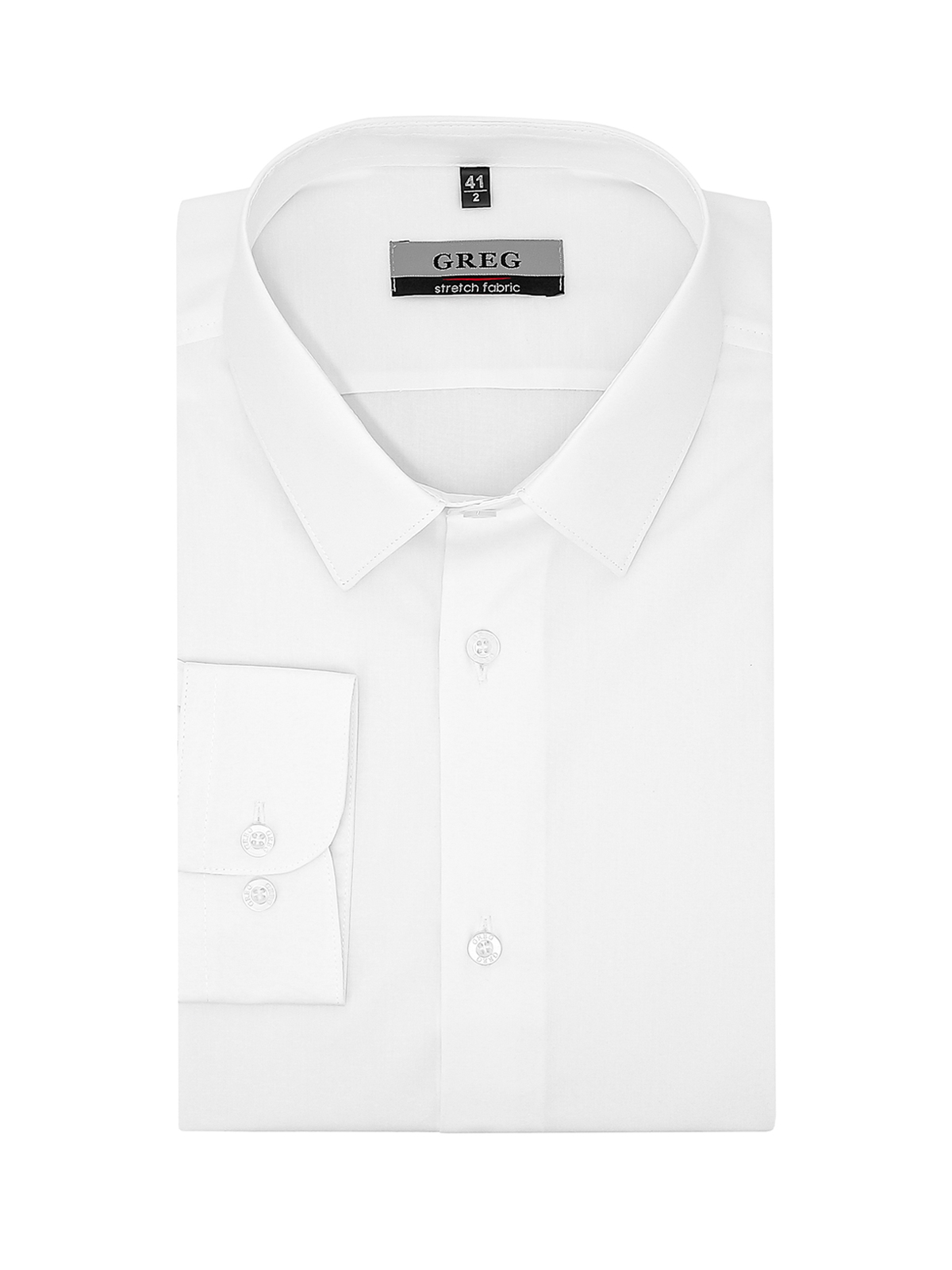 100/238/WH/SZR STRETCH Сорочка мужская длинный рукав