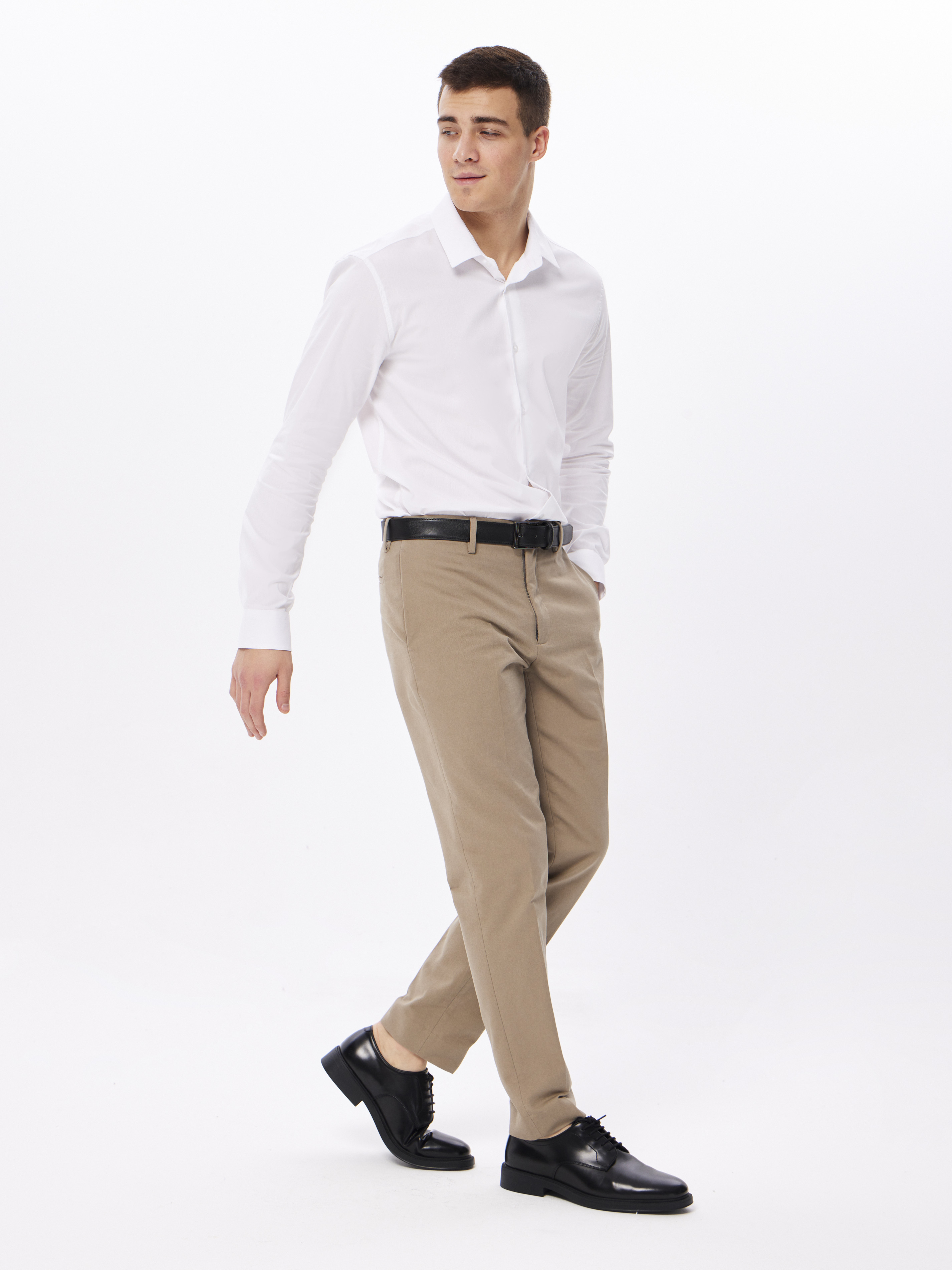 100/238/WH/SZR STRETCH Сорочка мужская длинный рукав