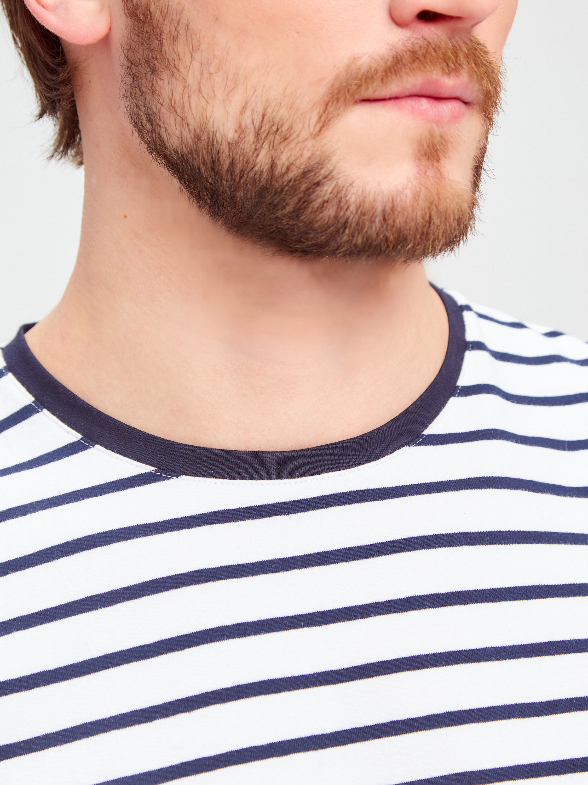 G145-KD14T-UT20 (синяя полоска) Футболка мужская короткий рукав