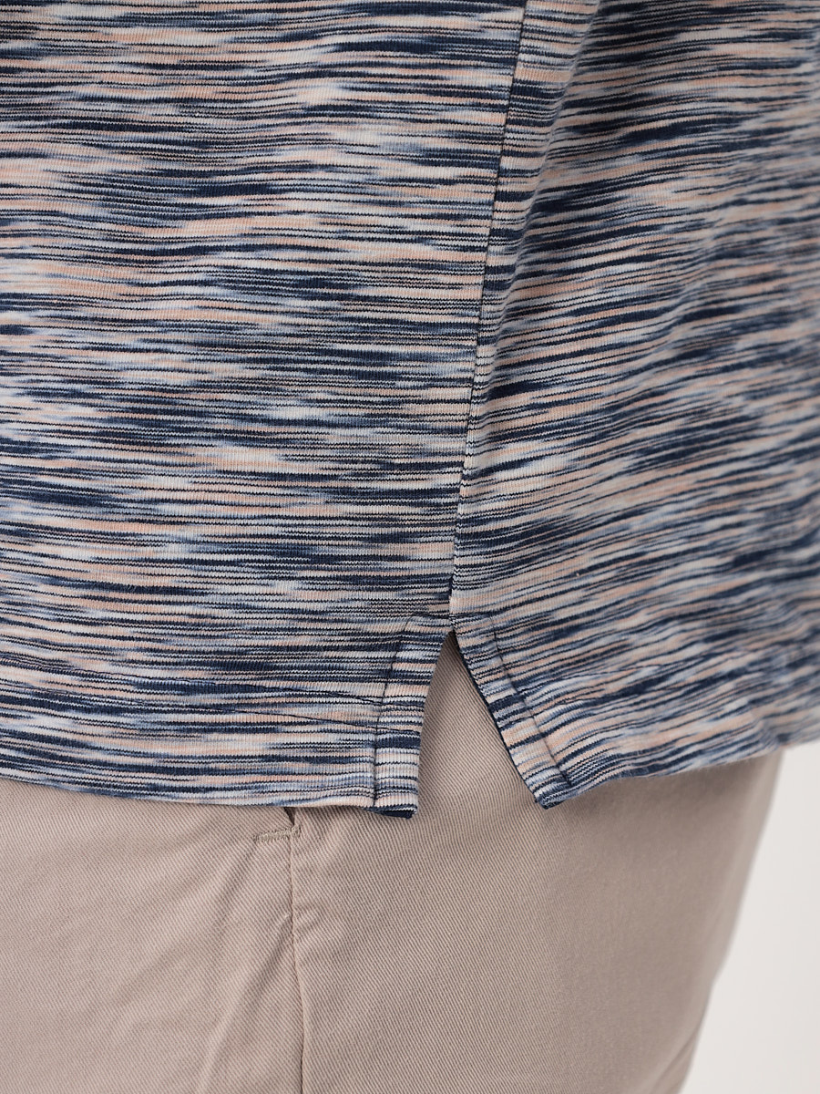 G144-KM1246-OR1048 (бежевый) Джемпер мужской с воротником поло короткий рукав