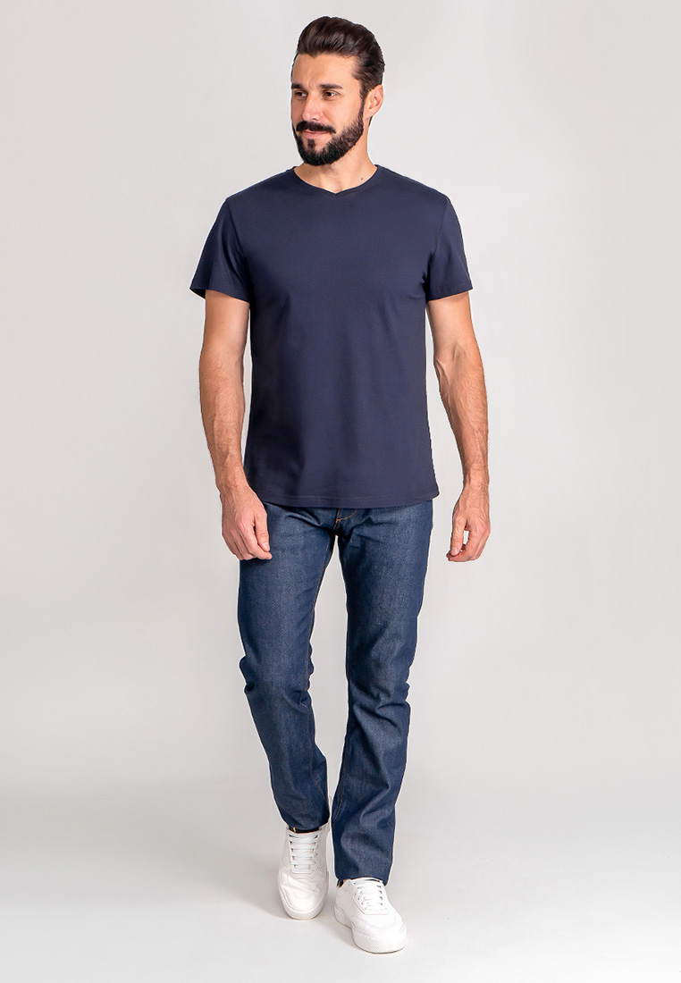 G146-RD-3002 (т.синий) Футболка мужская короткий рукав