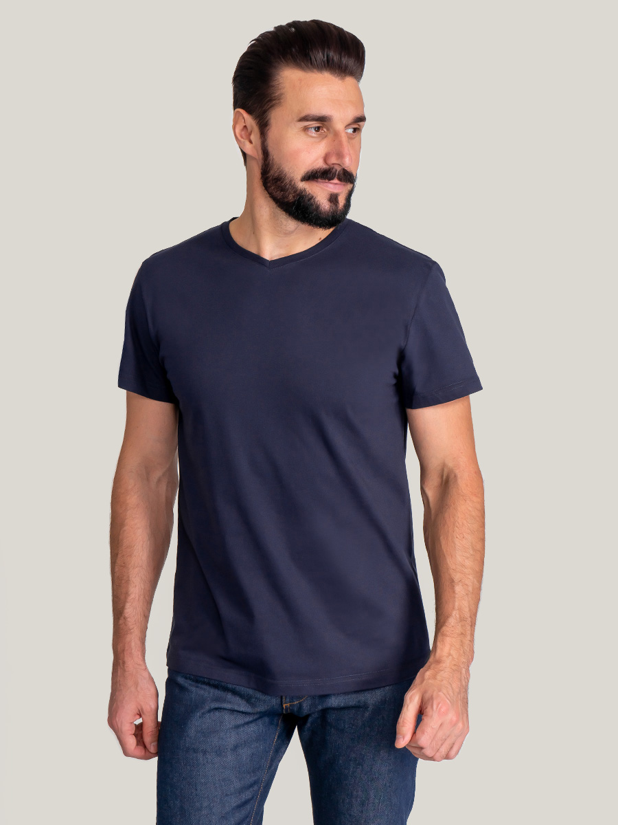 G146-RD-3002 (т.синий) Футболка мужская короткий рукав