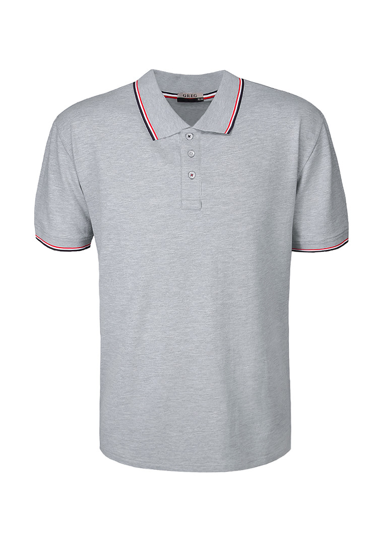 G144-TS-57 (м.серый) Джемпер мужской с воротником поло короткий рукав