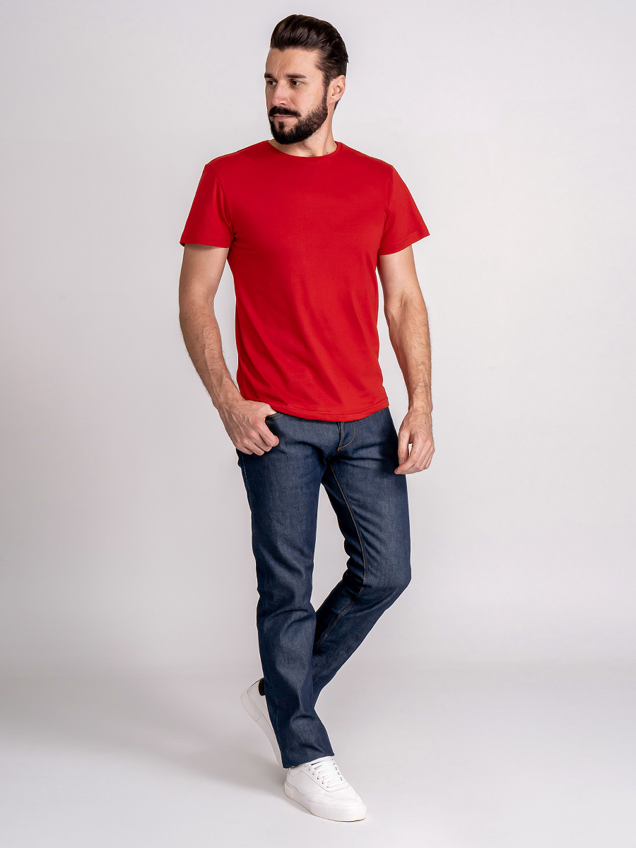 G145-RD-1056 (красный) Футболка мужская короткий рукав