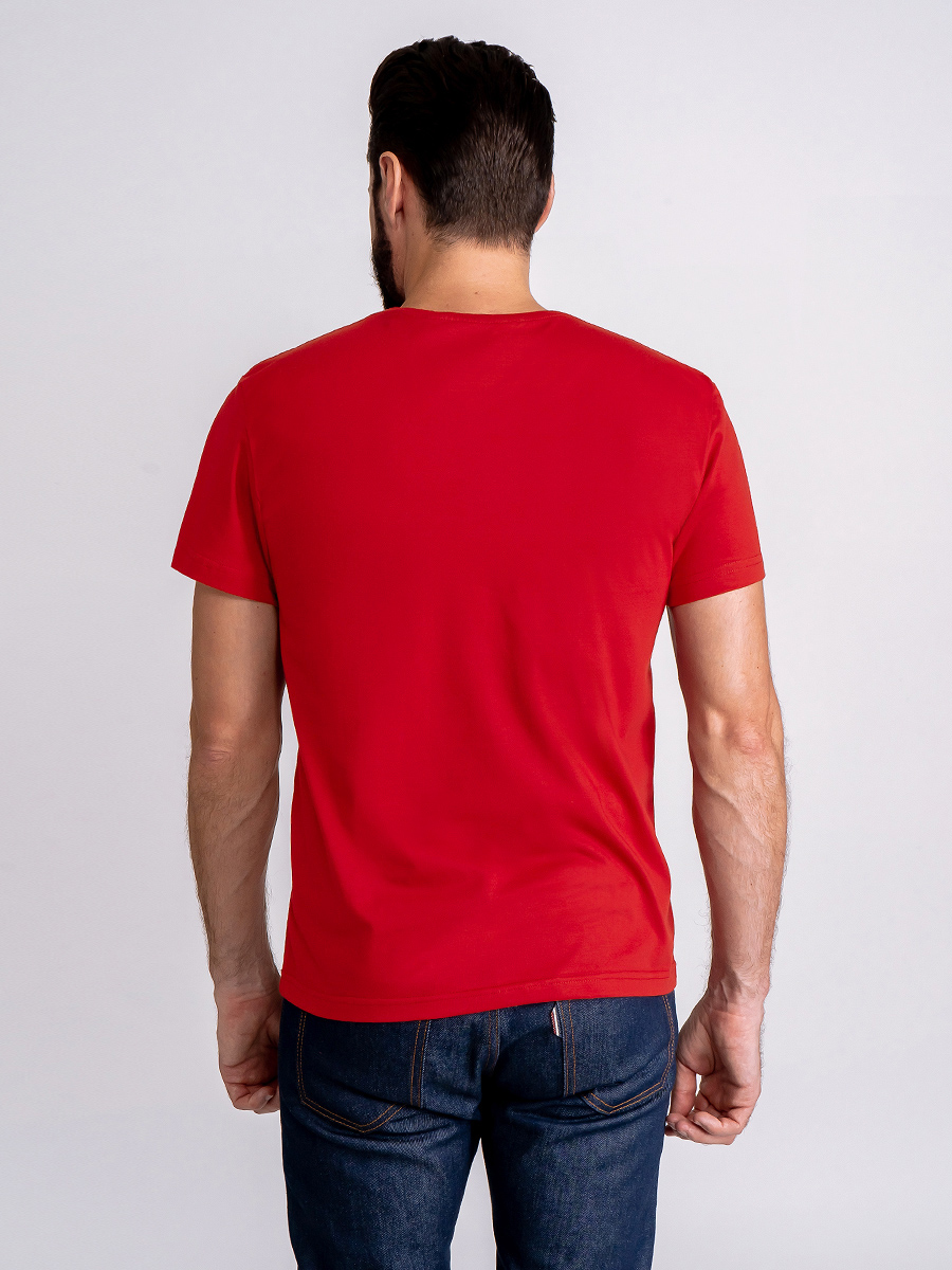 G145-RD-1056 (красный) Футболка мужская короткий рукав