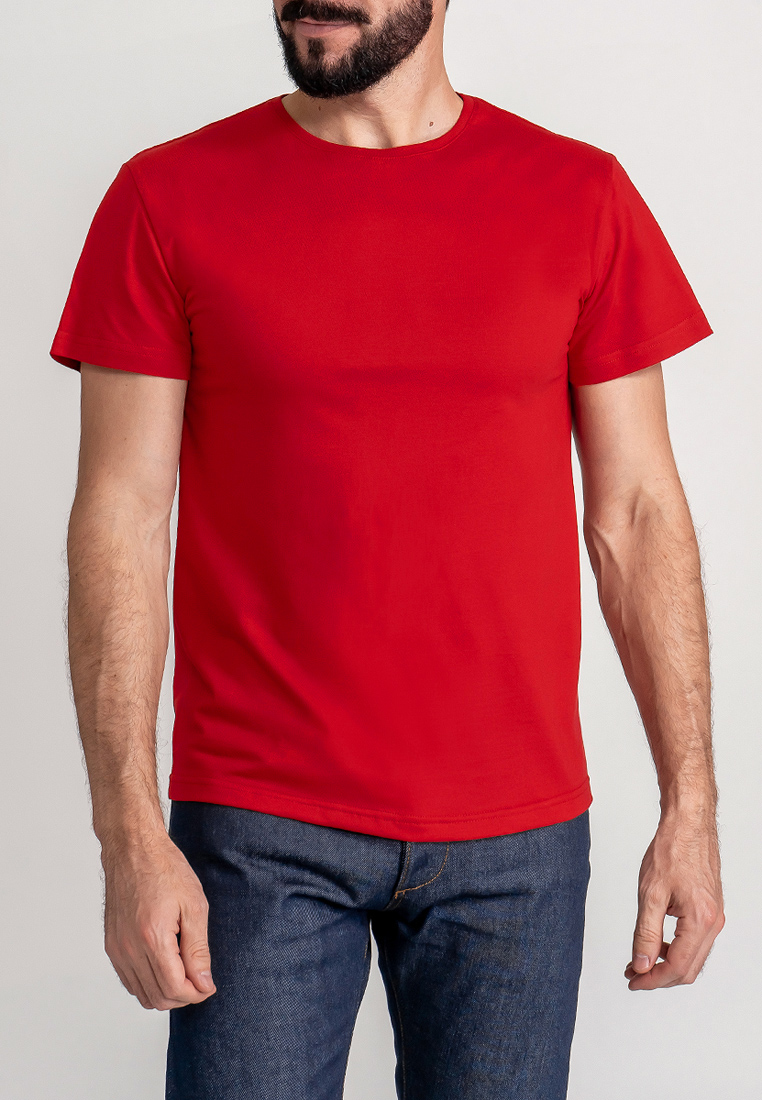 G145-RD-1056 (красный) Футболка мужская короткий рукав