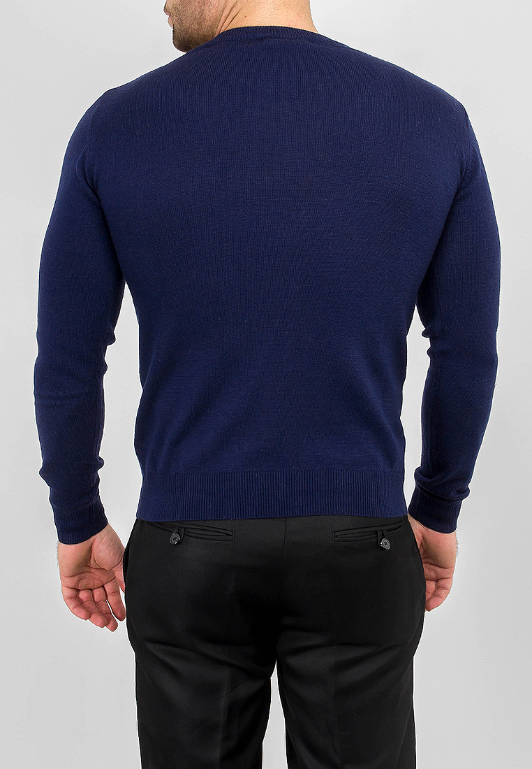 G121-12-клетка (синий/голубой) Джемпер мужской