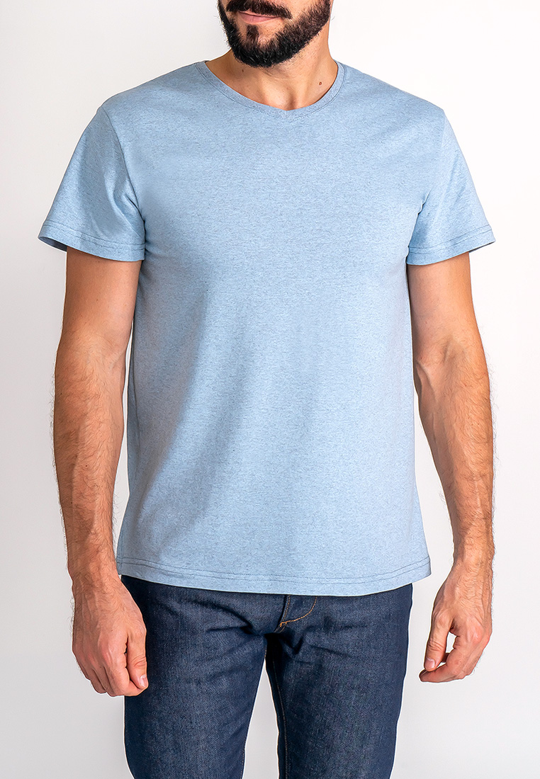G146-RM-3001_R (серо-голуб м.) Футболка мужская короткий рукав