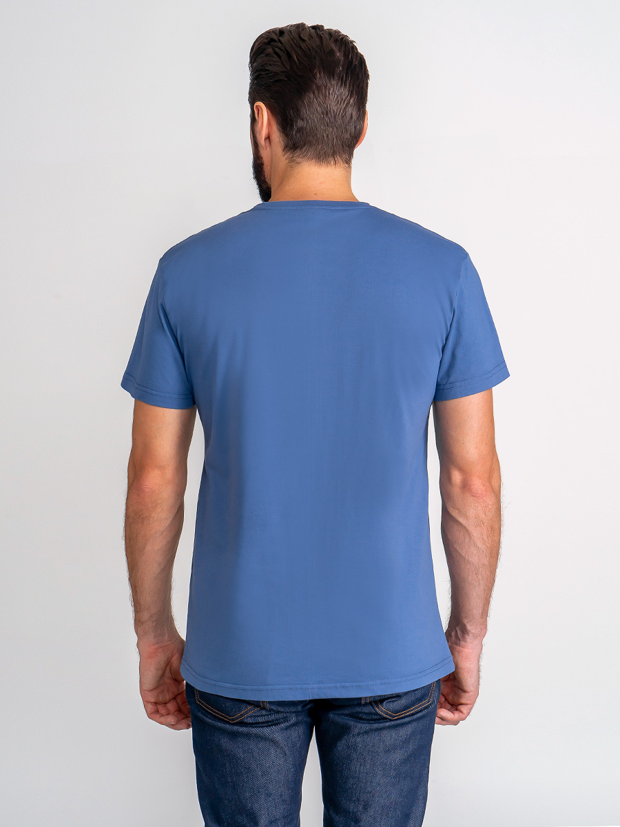 G145-RD-6035_R (джинс) Футболка мужская короткий рукав