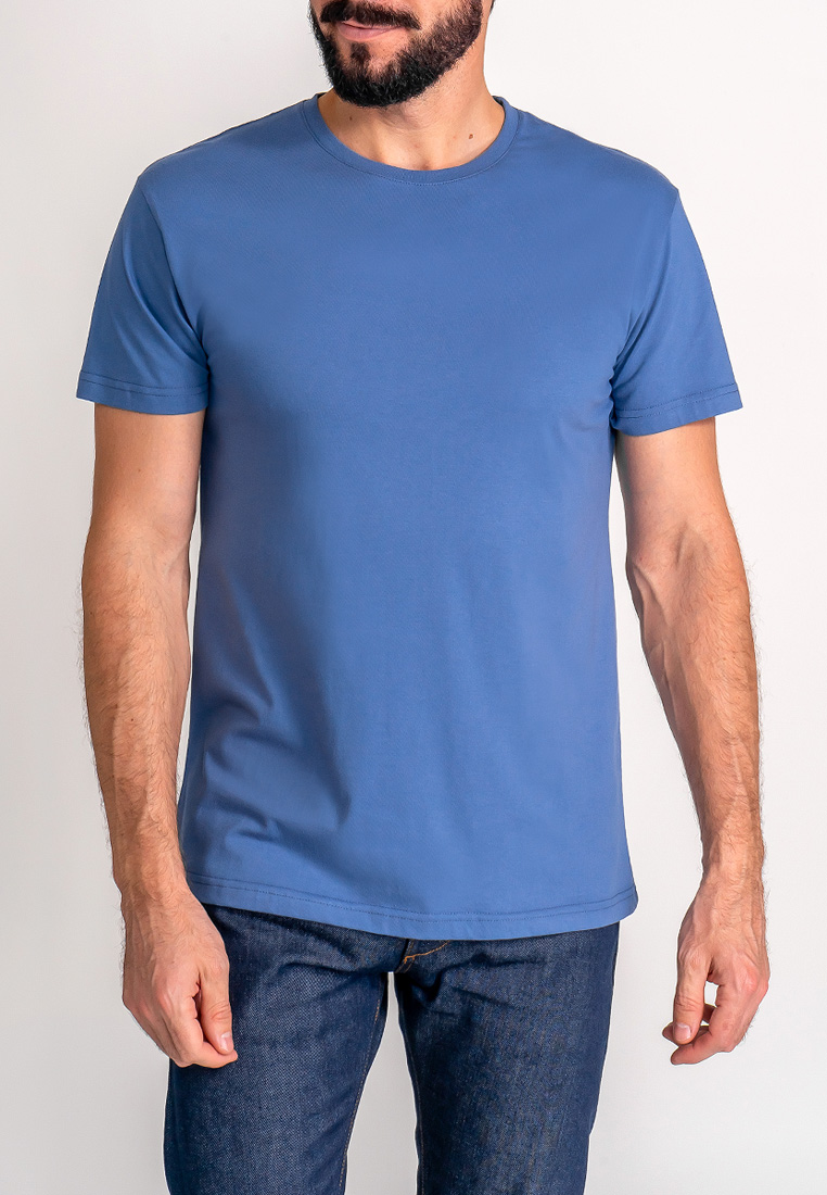 G145-RD-6035_R (джинс) Футболка мужская короткий рукав