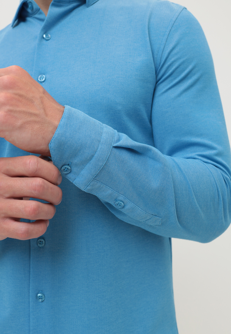 G143-ML (лазурь) Батник мужской трикотажный