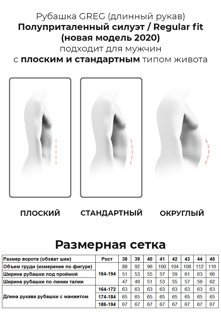 121/239/MAK/ZN Сорочка мужская длинный рукав
