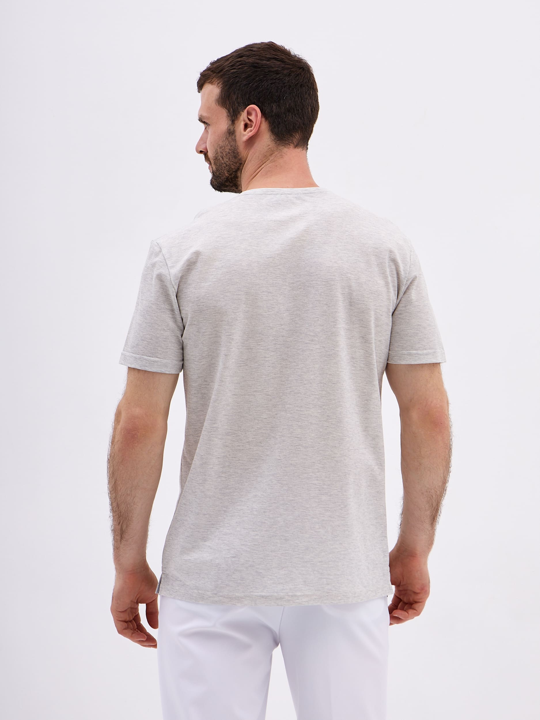 G145-PM4T-LT4403 (св.серый) Футболка мужская короткий рукав