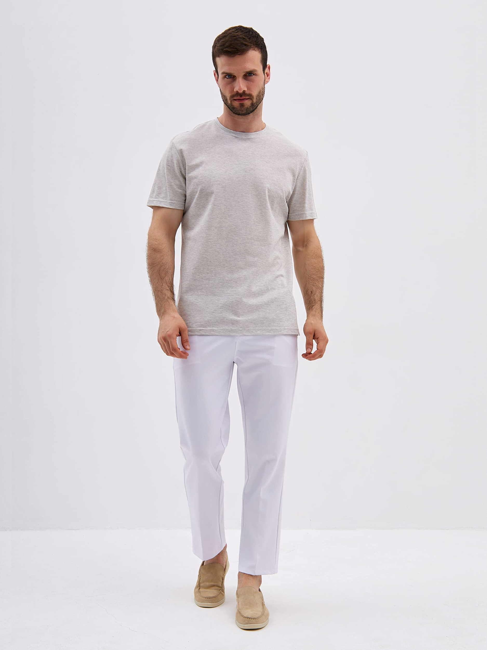 G145-PM4T-LT4403 (св.серый) Футболка мужская короткий рукав