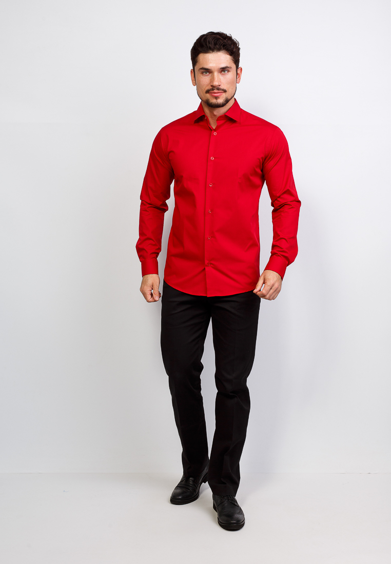 630/139/RED/Z Сорочка мужская длинный рукав