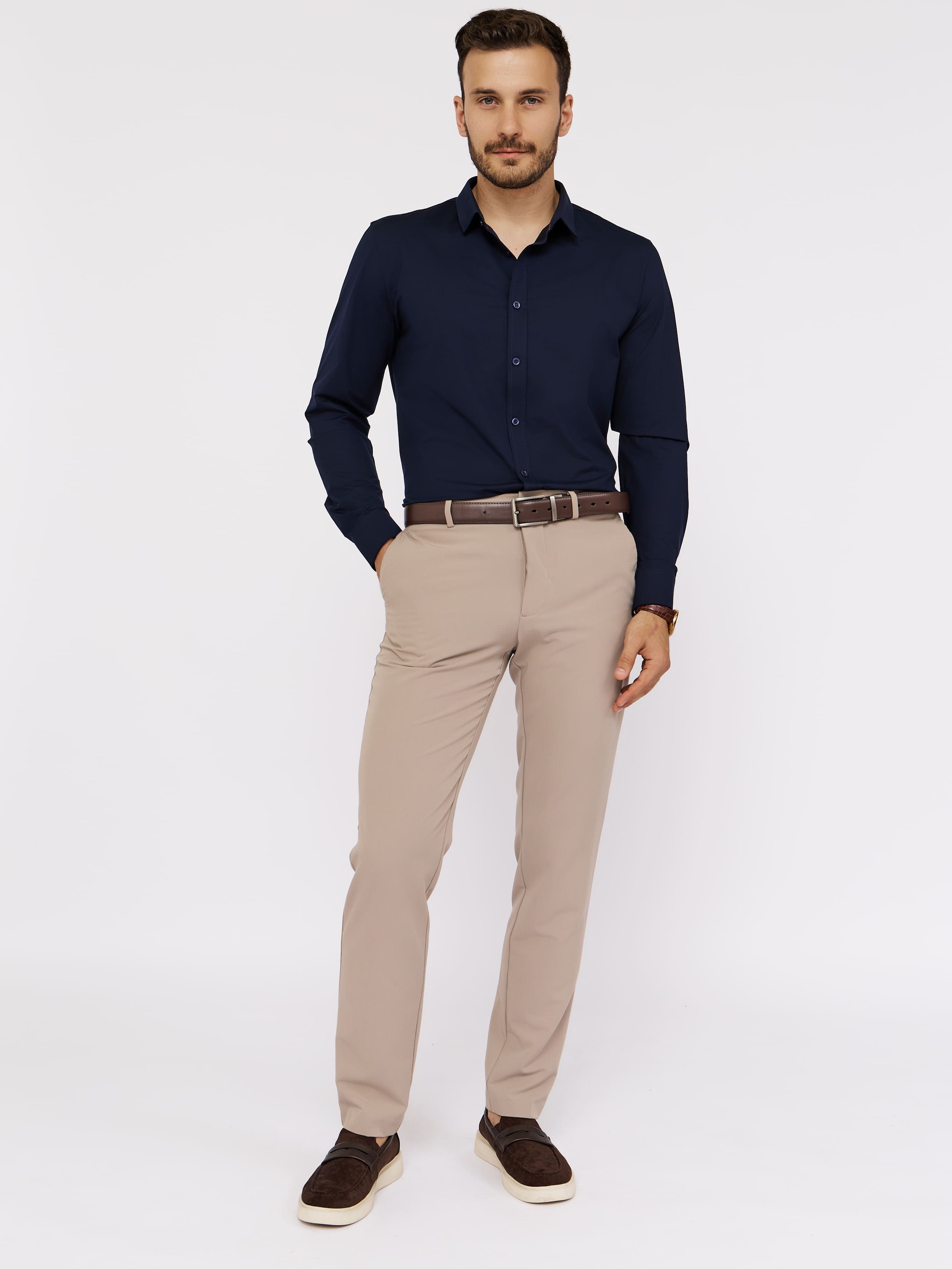 SK240/137/1054/ZN/1p STRETCH Рубашка трикотажная мужская