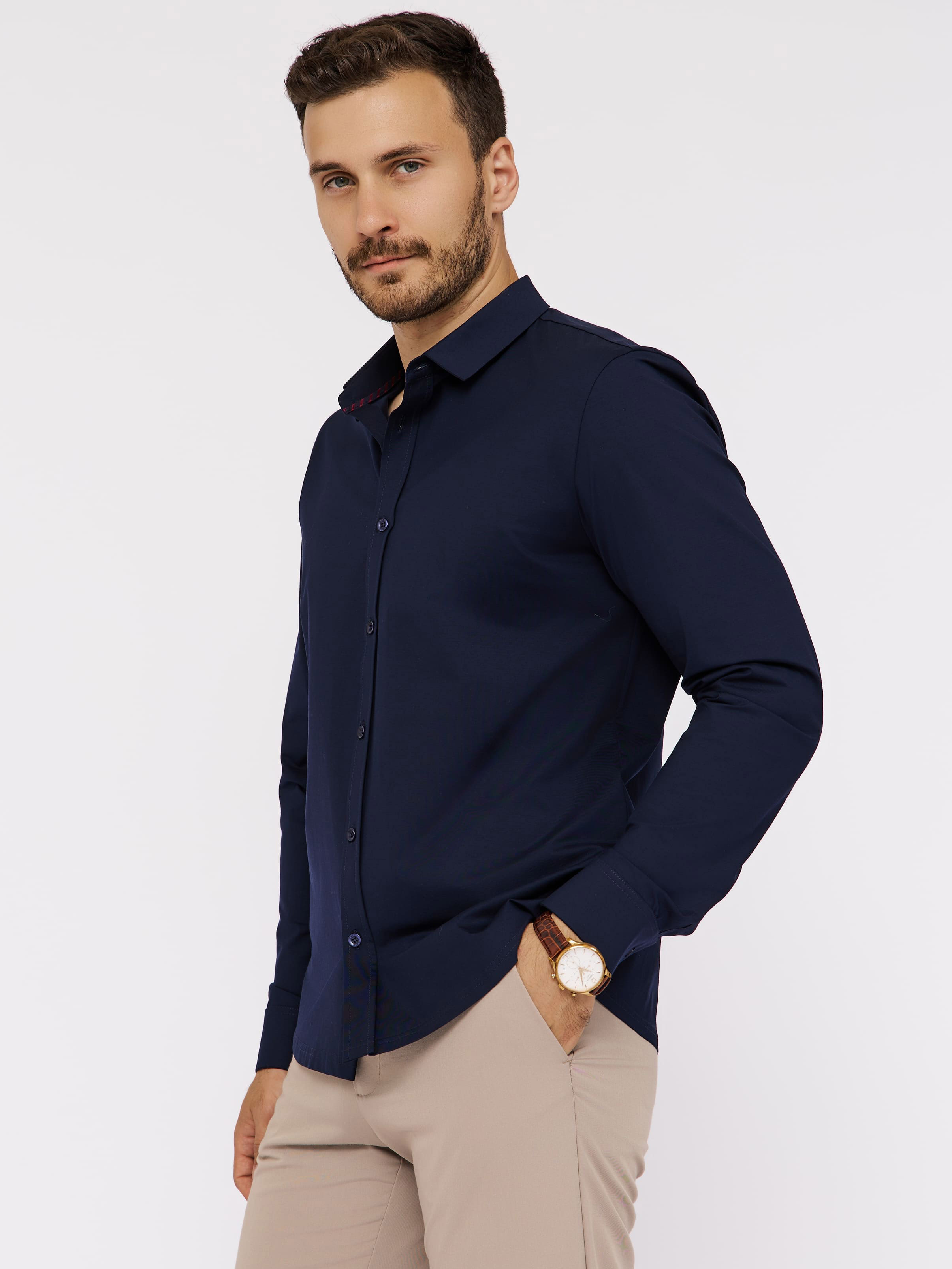 SK240/137/1054/ZN/1p STRETCH Рубашка трикотажная мужская