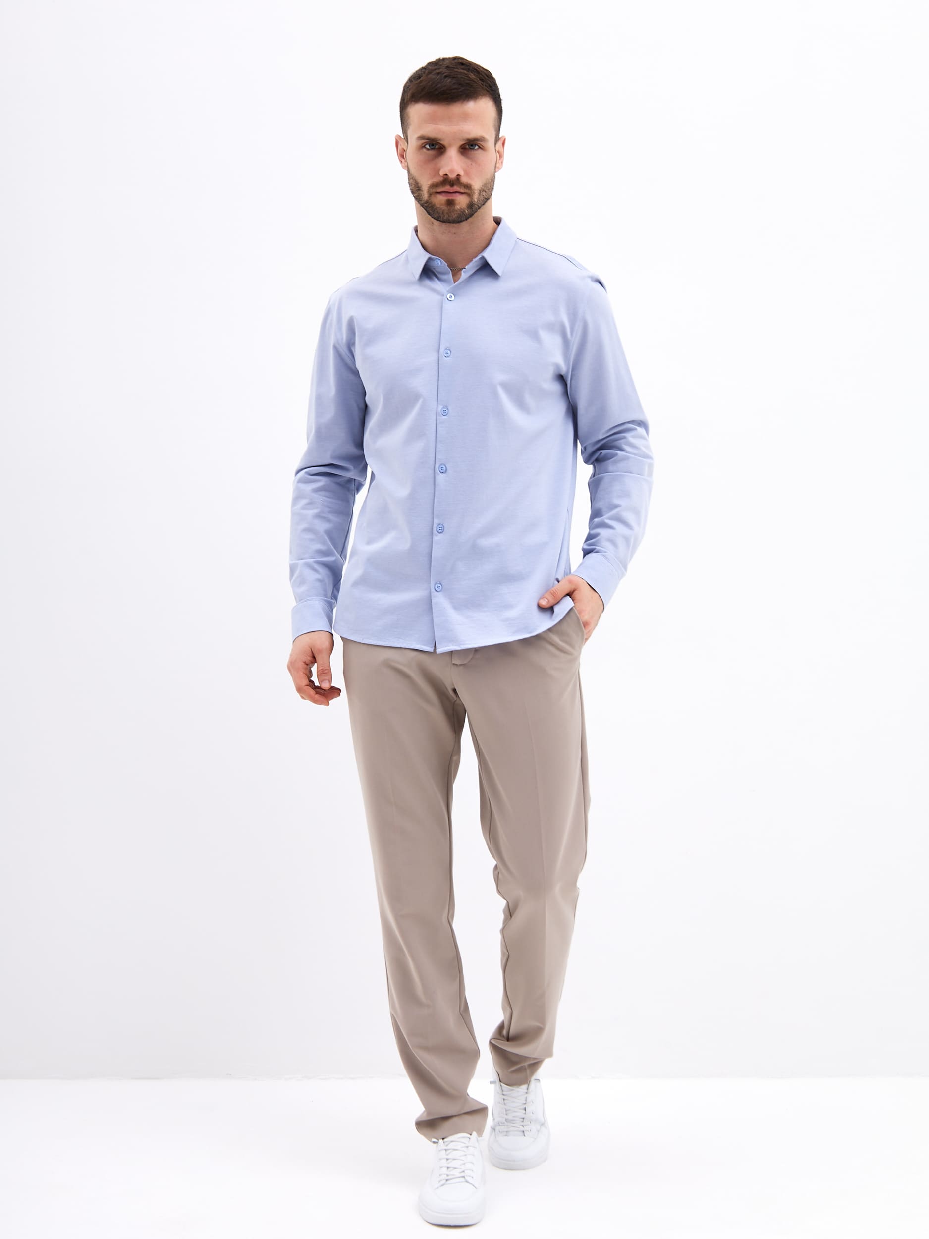 SK201/131/3929/ZN/1p Рубашка трикотажная мужская