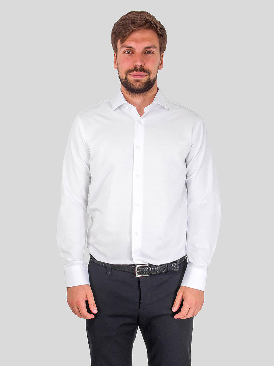 100/131/WHITE/Z Сорочка мужская длинный рукав