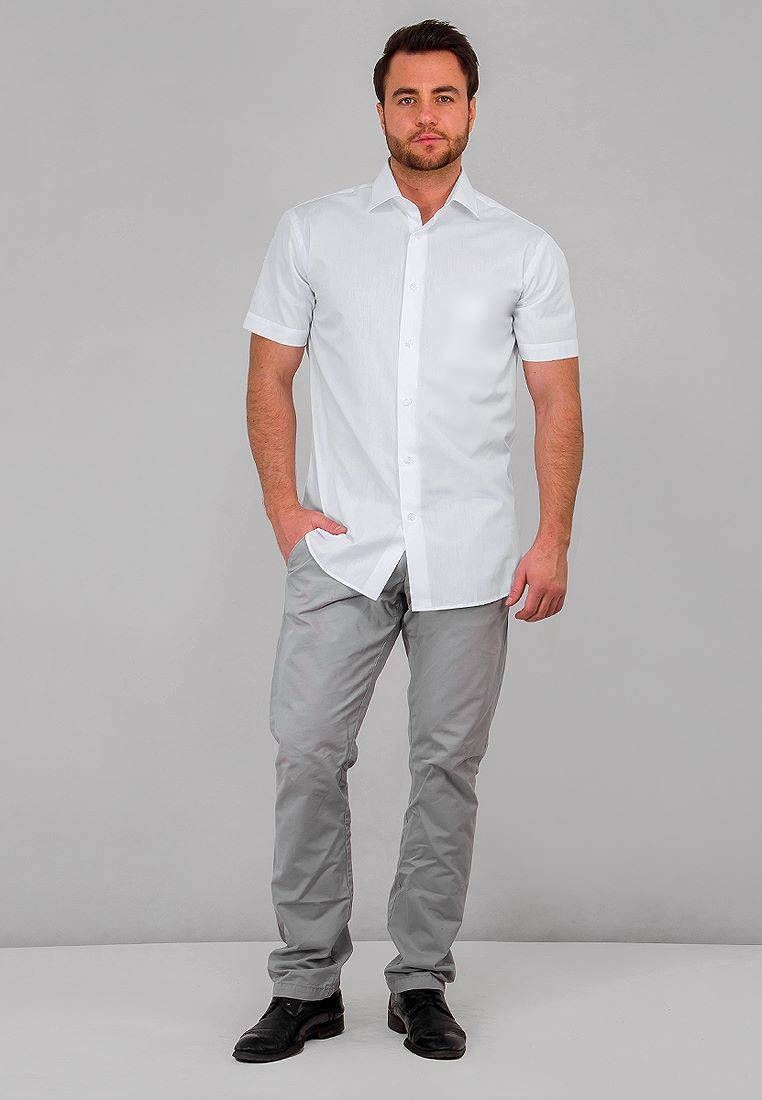 100/109/WHITE/Z_V Сорочка мужская короткий рукав