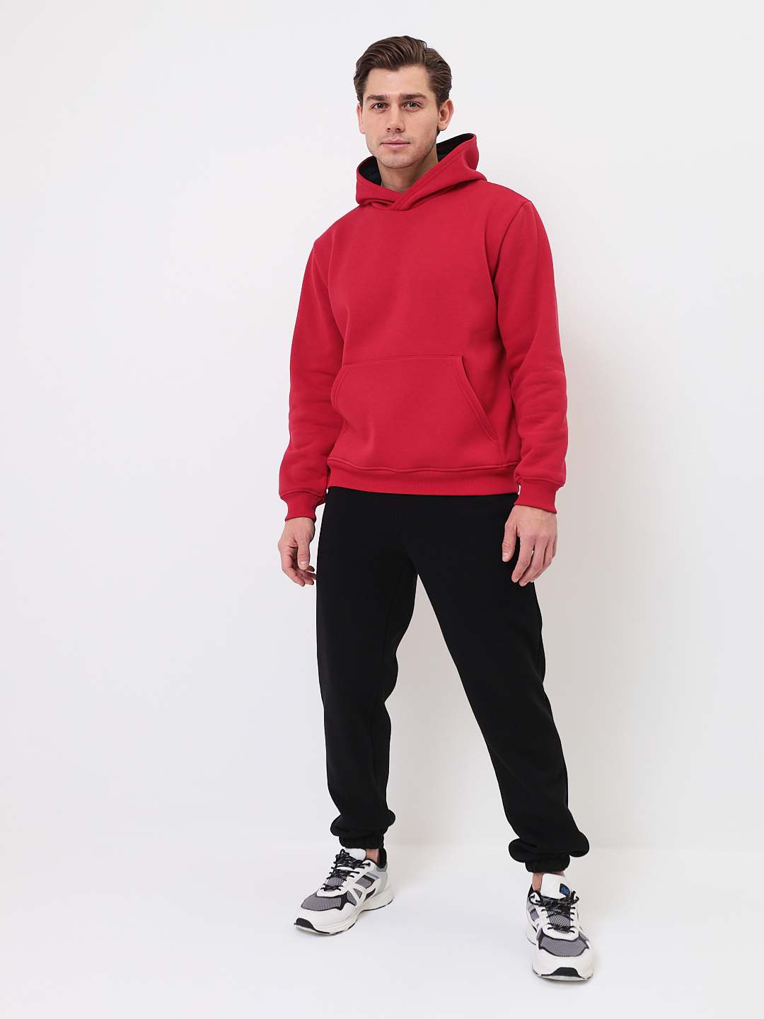 G171-OZ03B-44 (красный) Худи мужское