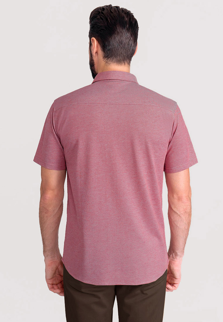 G143-RH03-26 (бордо) Батник мужской трикотажный короткий рукав