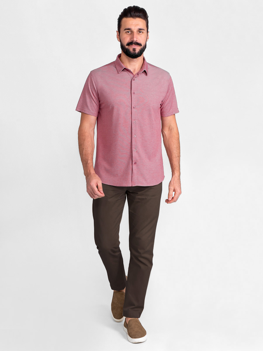 G143-RH03-26 (бордо) Батник мужской трикотажный короткий рукав