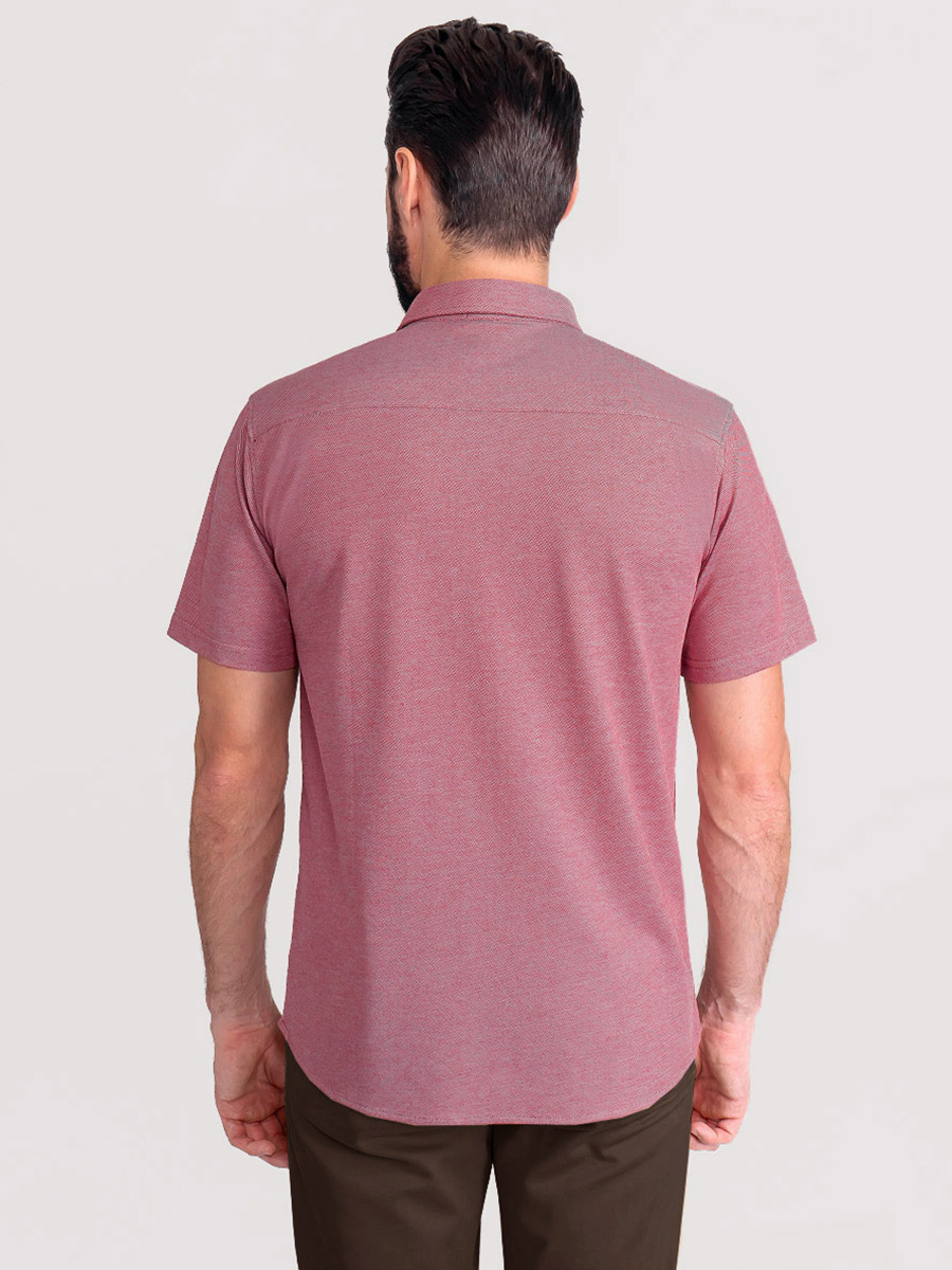 G143-RH03-26 (бордо) Батник мужской трикотажный короткий рукав